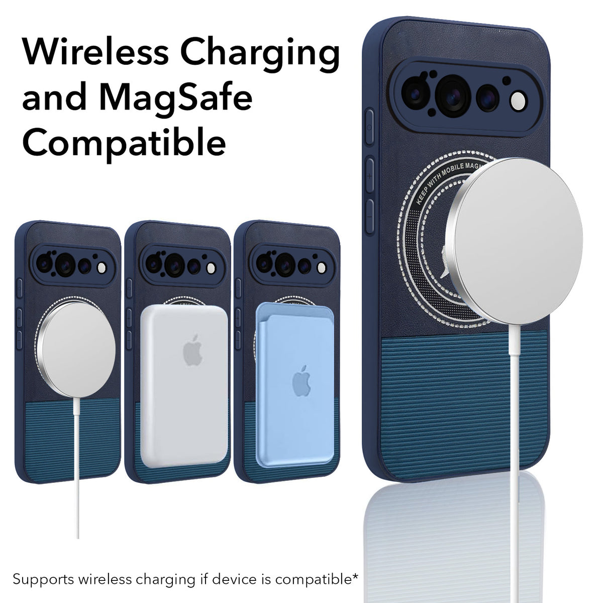 For Google Pixel 11 Pro Back Cover Case PU Leather Finish (Professional Minimalist Texture | MagSafe Compatile | Camera Protection | Sleek Sober Formal)