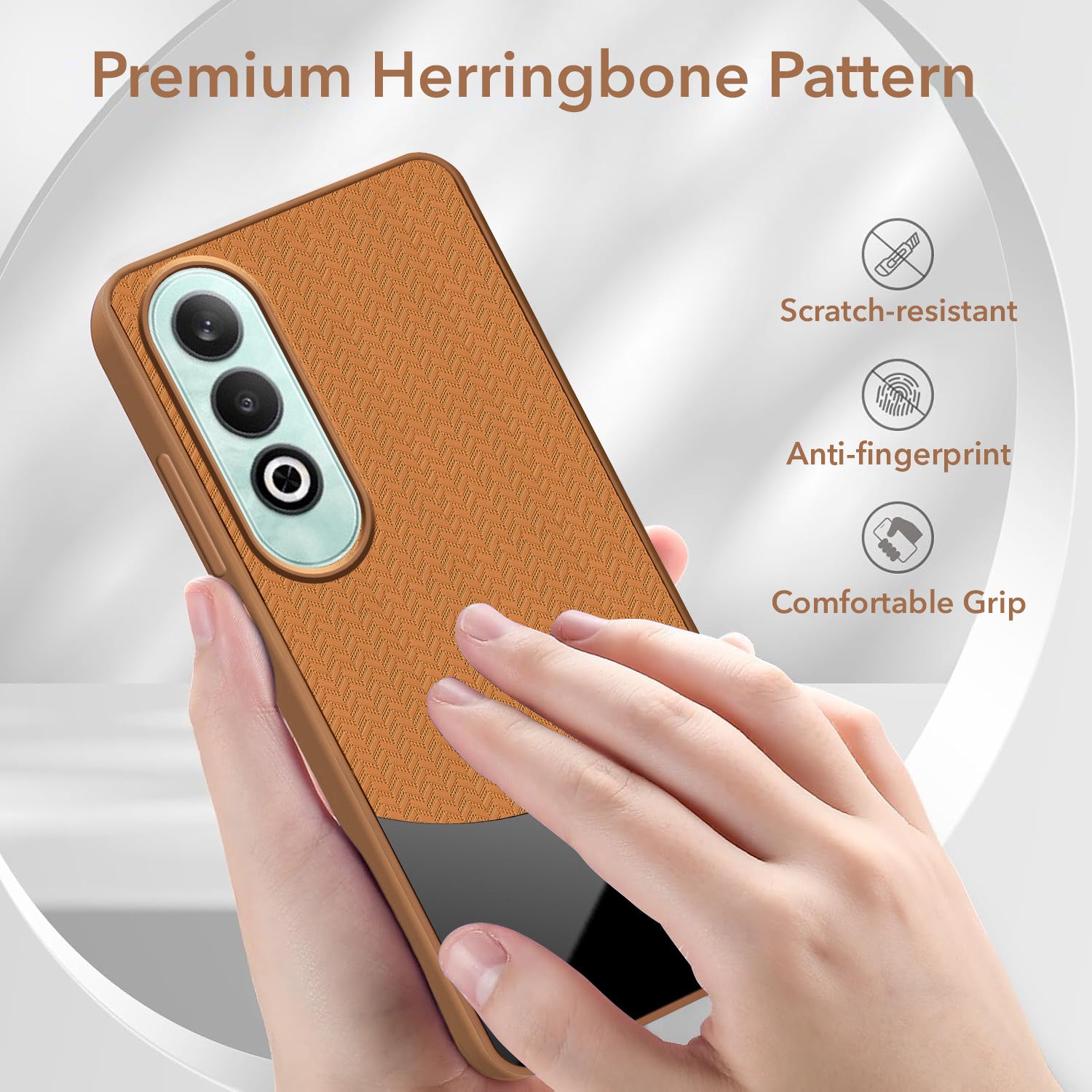 For Oneplus Nord CE 4 Back Cover Case (Elegant PU Leather Finish | Premium Minimalist Professional | Camera Protection Bump)
