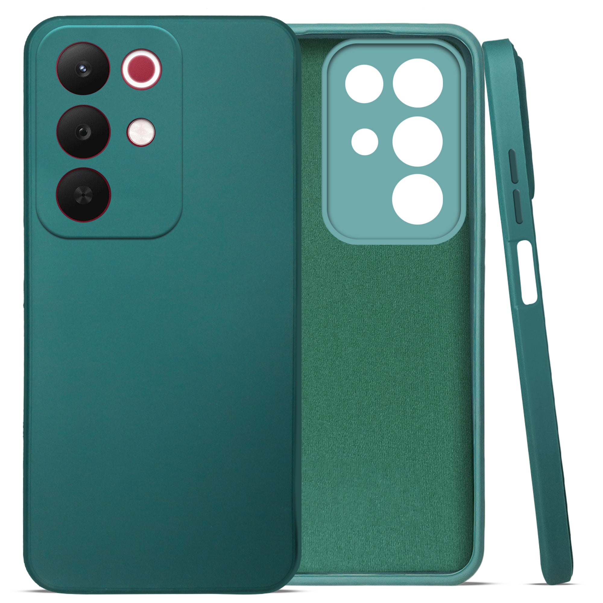 For Realme 15X Back Cover Case (Matte Finish Silicone with Inside Fiber cloth)