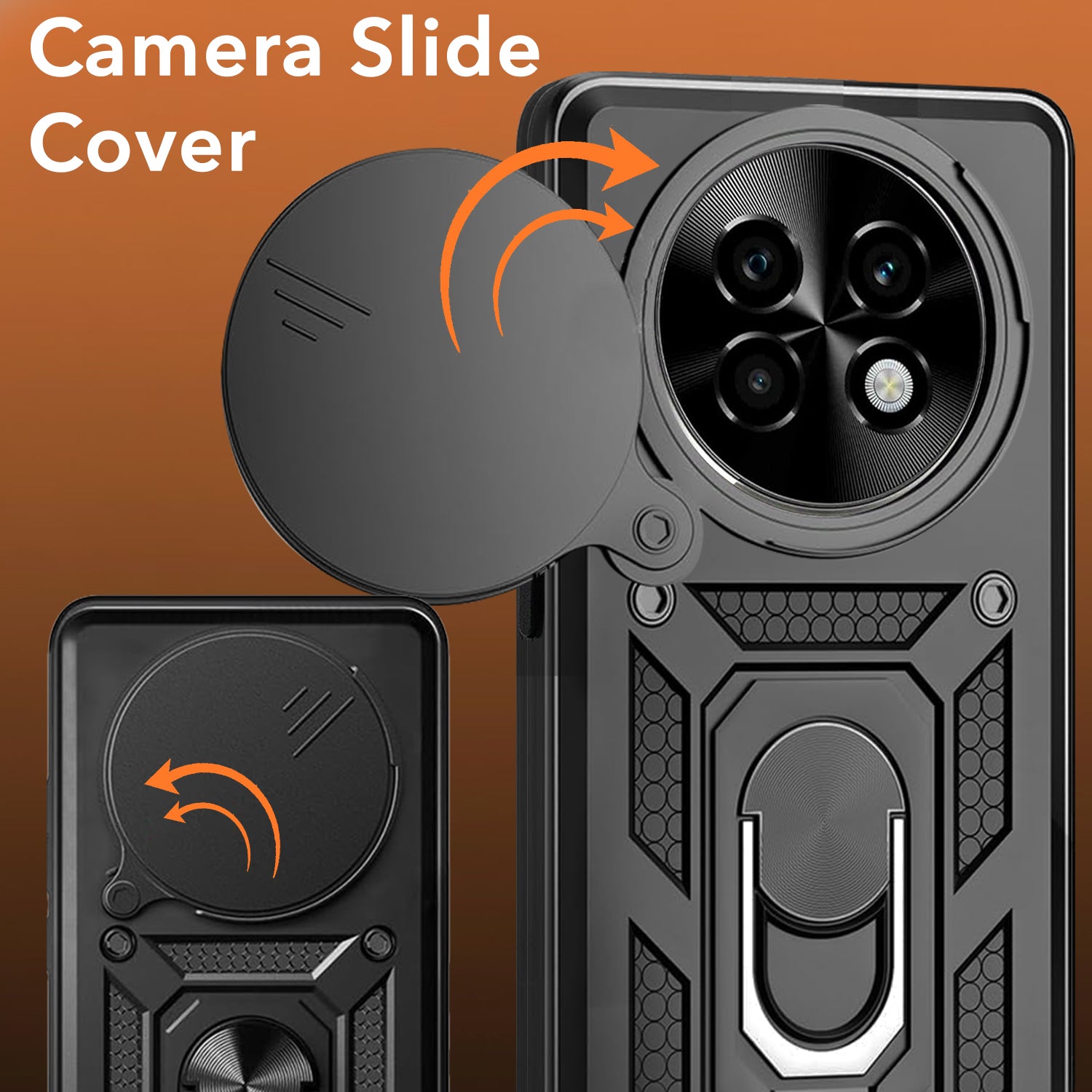 For Realme P1 Speed  Back Cover Case (Hybrid Dual Armor Polycarbonate)