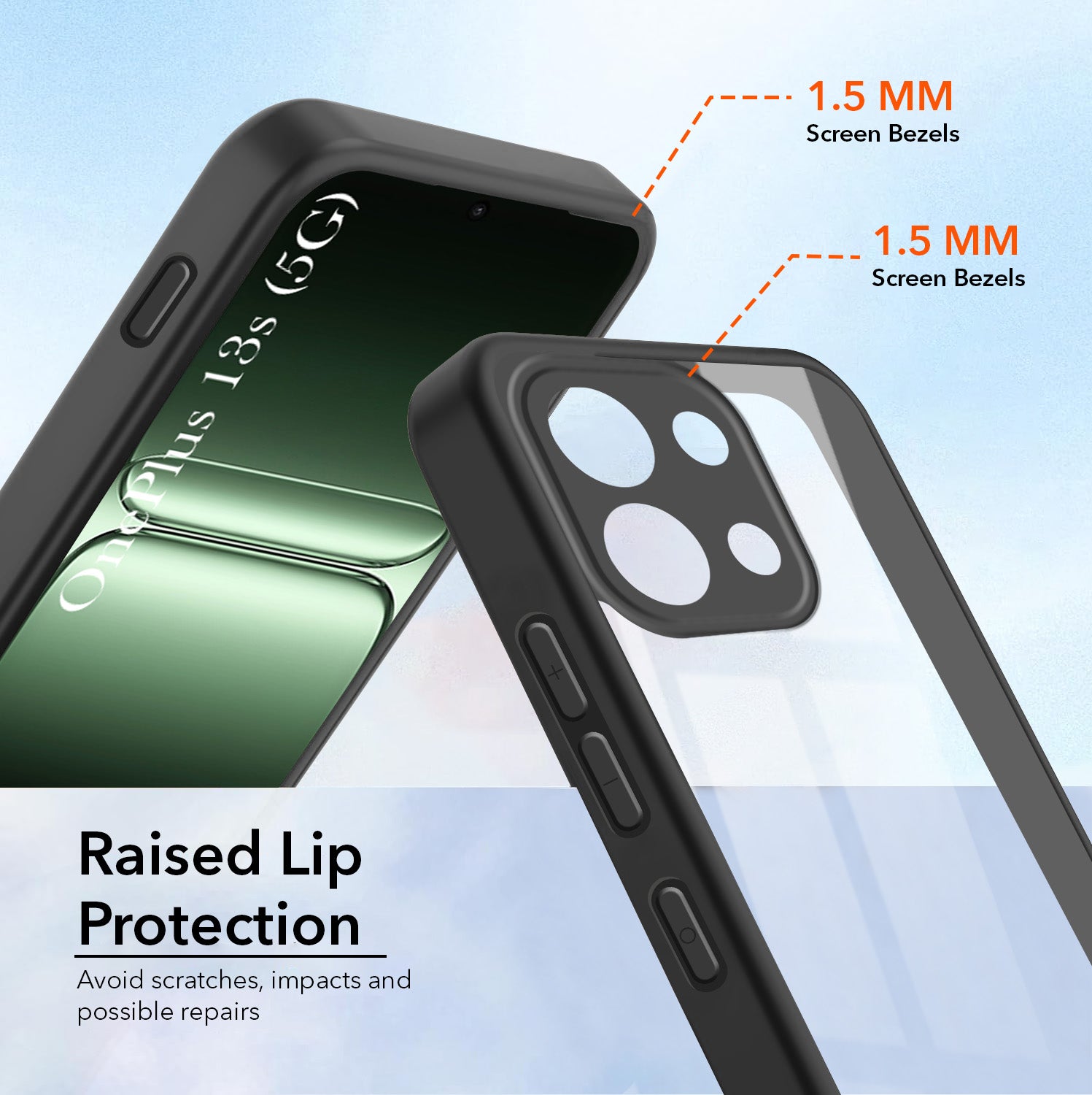 For OnePlus 13S Back Cover Case (Lifetime Anti Yellow | Anti Scratch | Crystal Clear Shockproof)