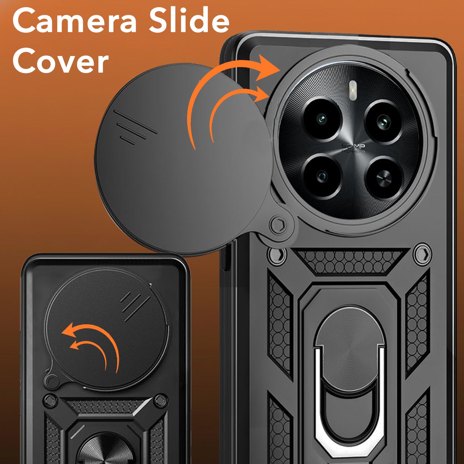 For Realme Narzo 70 5G Back Cover Case (Hybrid Dual Armor Polycarbonate)
