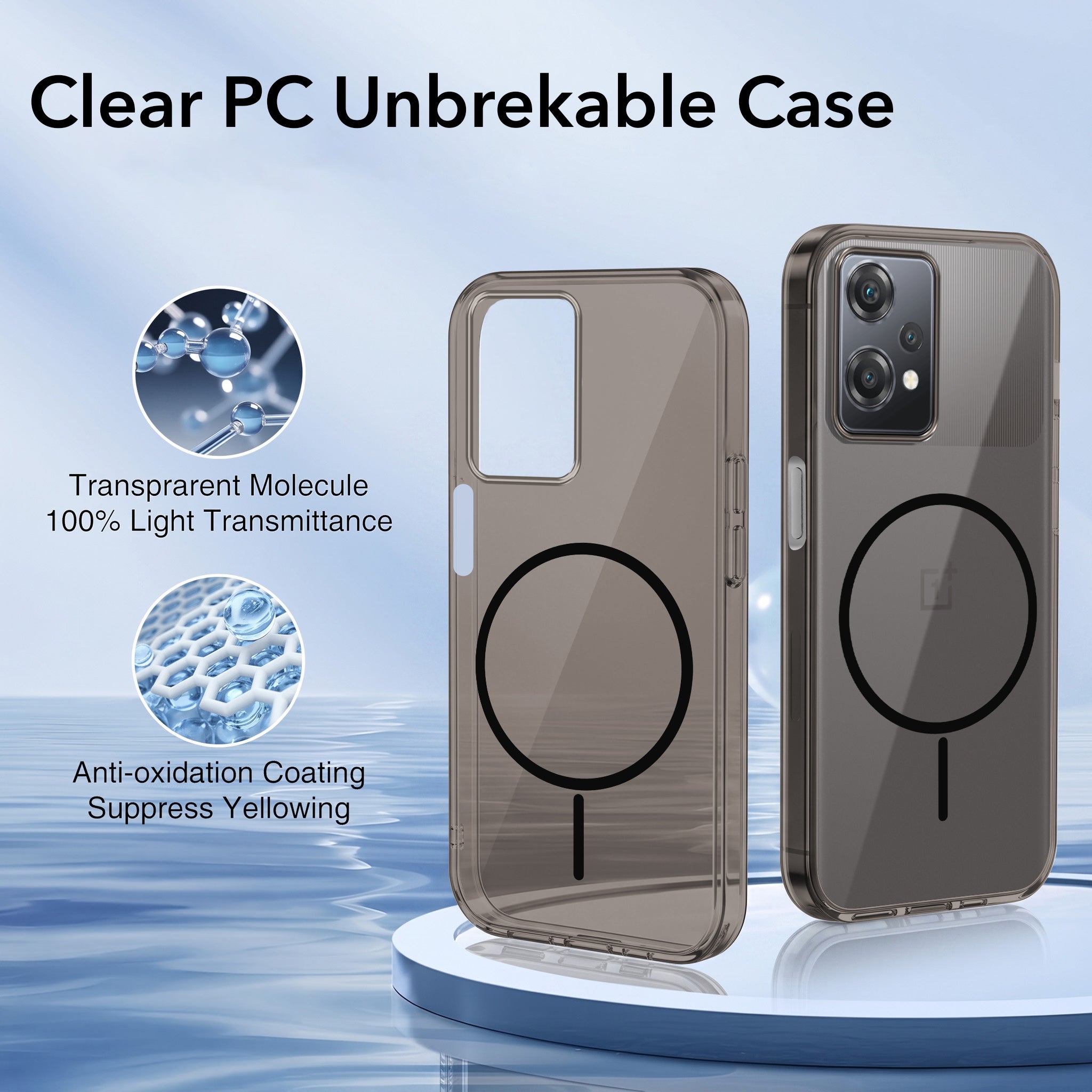 For OnePlus Nord CE 2 Lite 5G Back Case Cover Crystal Anti Yellow (Unbreakable PC | MagSafe Wireless Charging Support |Camera Protection Bump)