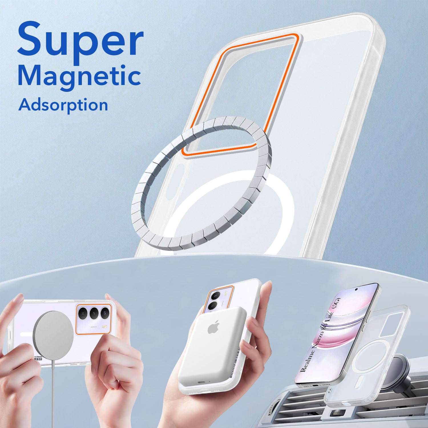 For Realme Narzo 80 Lite 5G Back Cover Case (Soft Touch | Camera Bump Protection | MagSafe Compatible | Matte Finish)