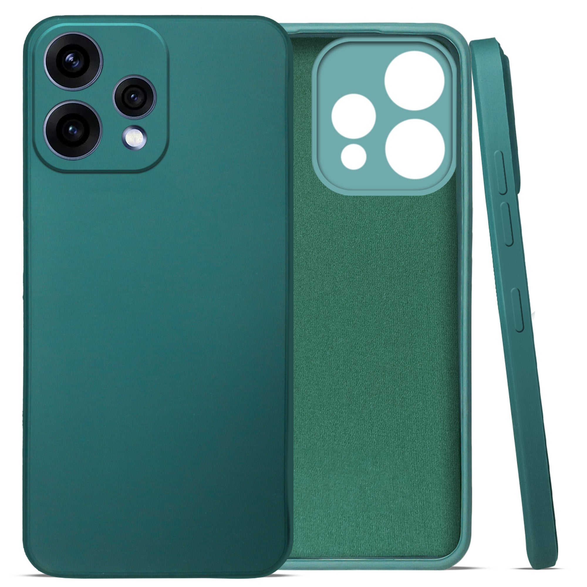 For Oppo Reno15 5G | Oppo Reno 15 5G Back Cover Case (Matte Finish Silicone with Inside Fiber cloth)