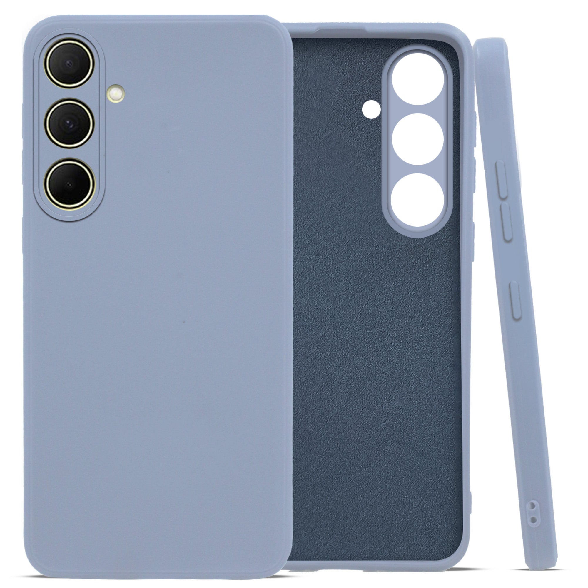 For Samsung Galaxy A35 5G Back Cover Case (Matte Finish Silicone with Inside Fiber Cloth)
