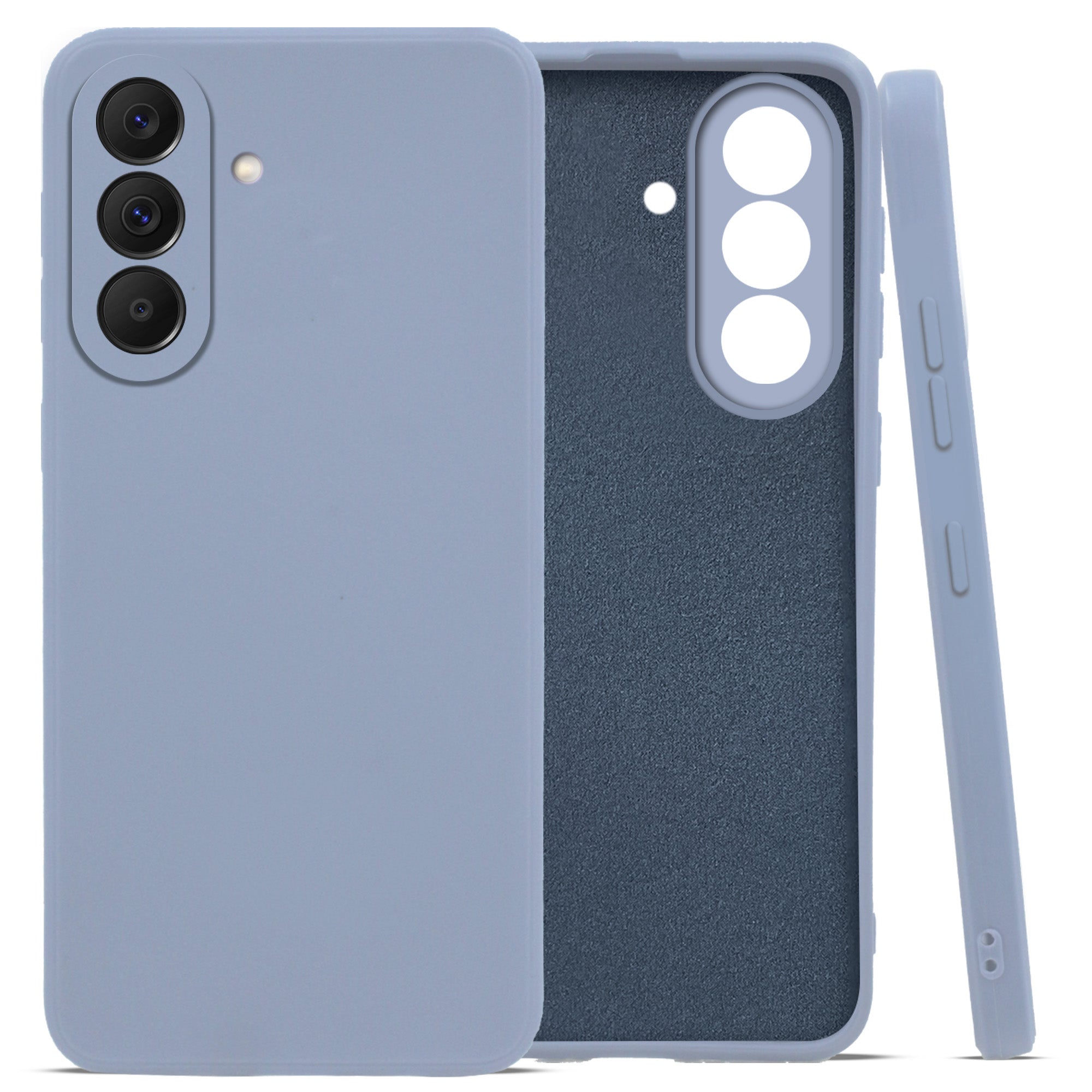 For Samsung Galaxy A57 5G Back Cover Case (Matte Finish Silicone with Inside Fiber cloth)
