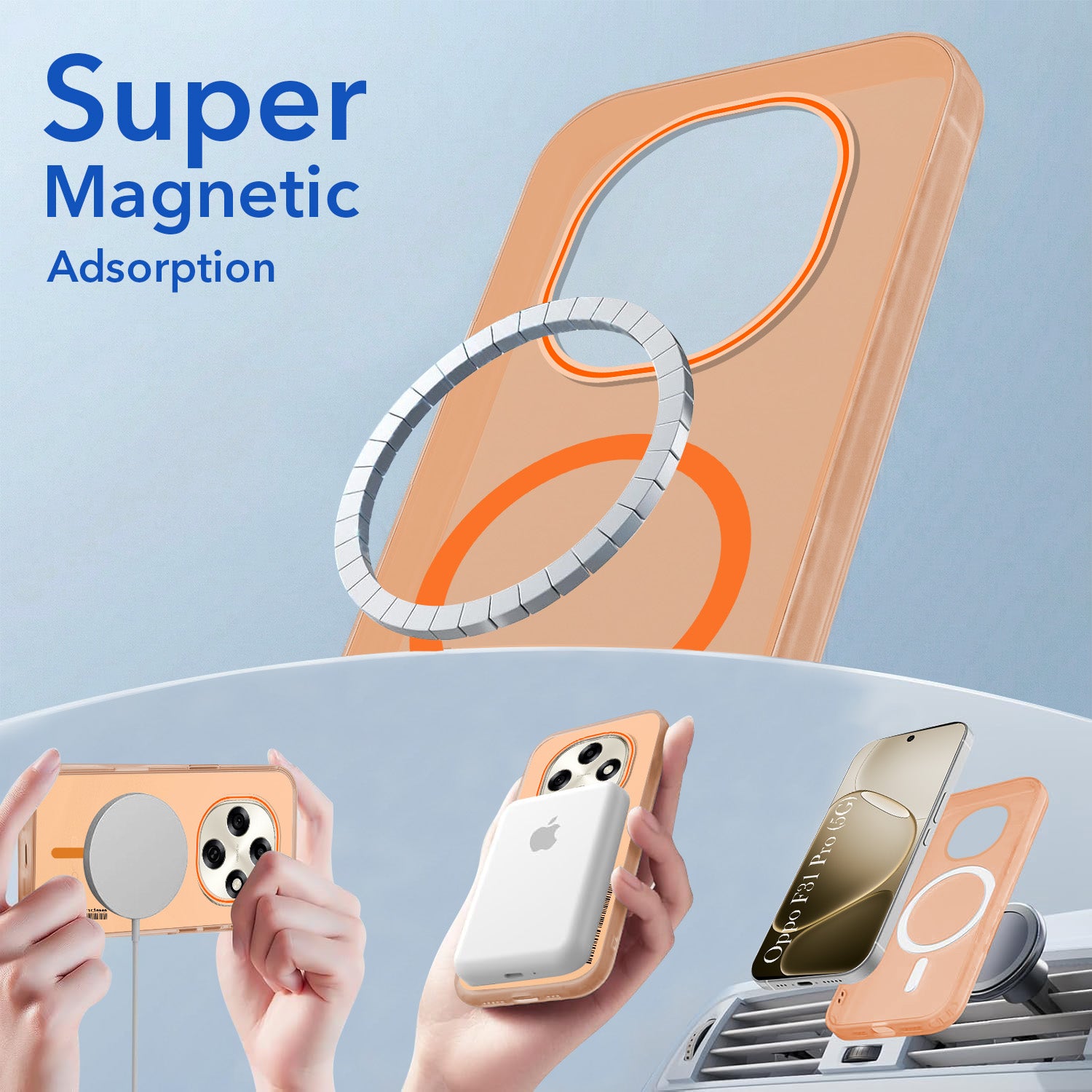 For Oppo F31 Pro Back Cover Case (Soft Touch | Camera Bump Protection | MagSafe Compatible | Matte Finish)