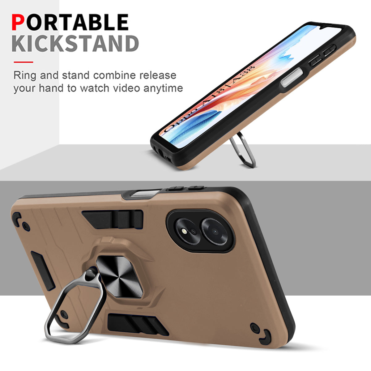For Oppo A38 | Oppo A18 Back Cover Case (Shockproof Polycarbonate Dual Layer Hybrid Armor)