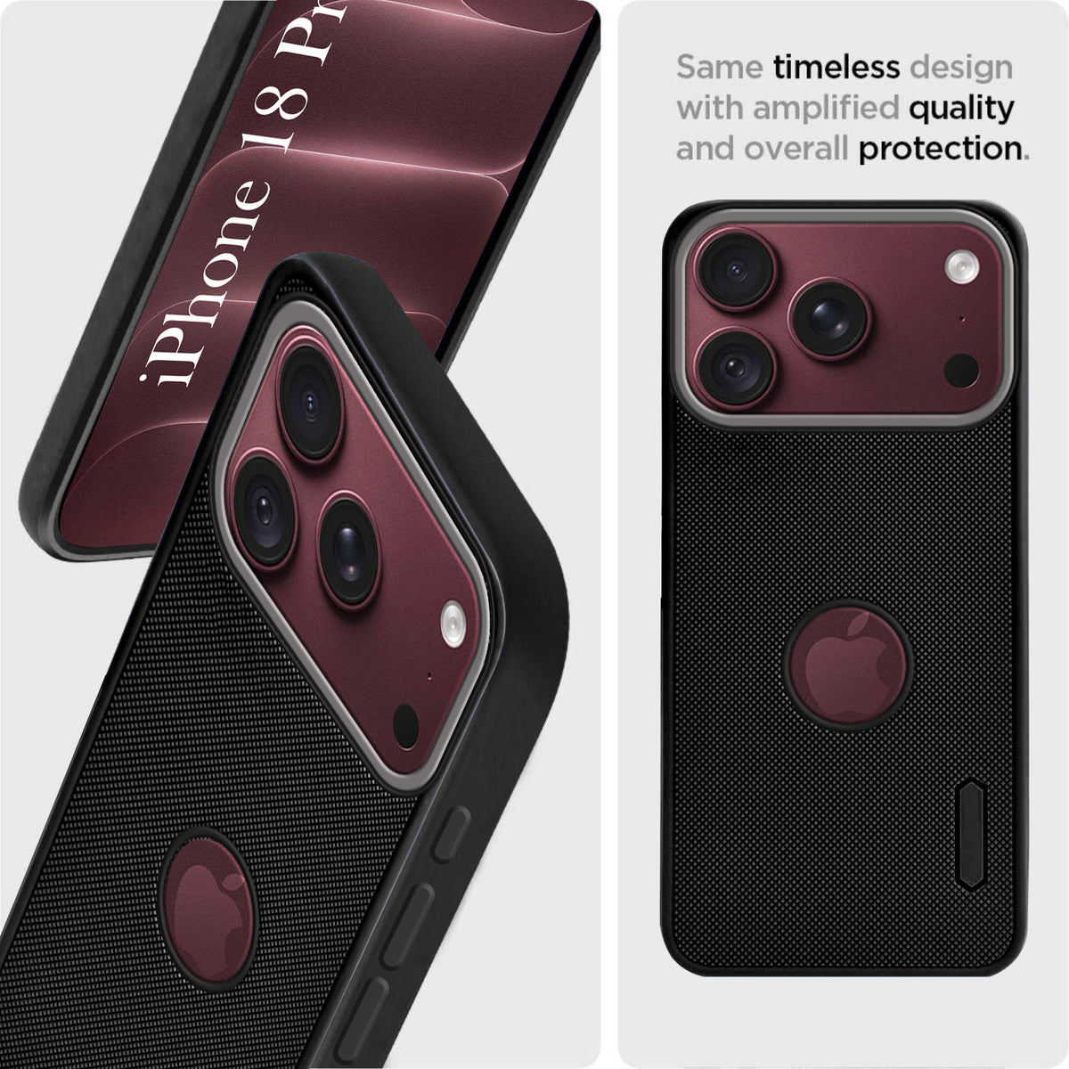 For Apple iPhone 18 Pro Max Back Cover Case Rubberised (Textured Grip Design| Micro-Fiber Cloth Inside | Slim and Light Weight | Soft Touch and Feel)