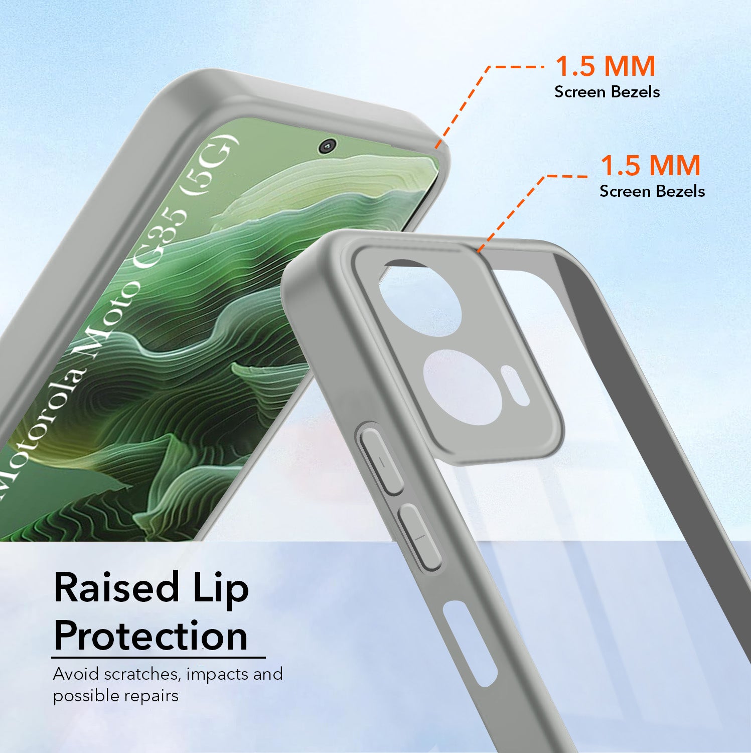 For Motorola Moto G35 5G Back Cover Case (Lifetime Anti Yellow | Anti Scratch | Crystal Clear Shockproof)