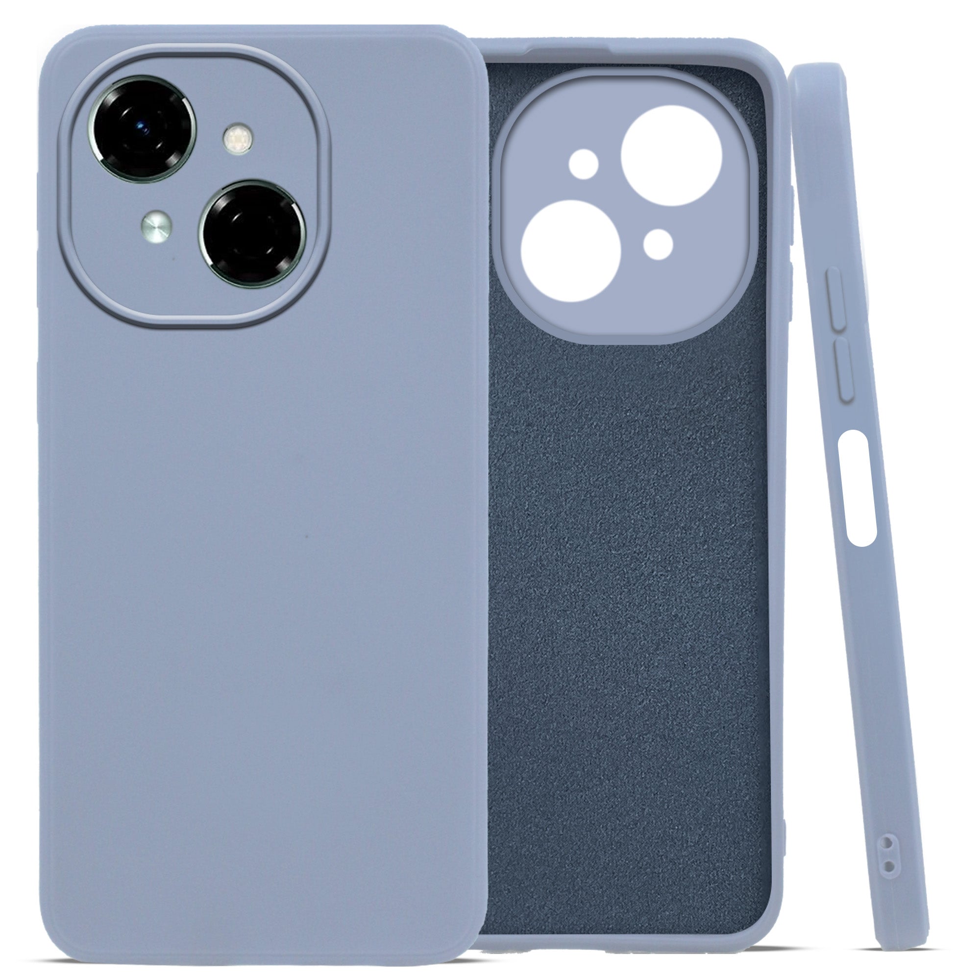 For Tecno Pop 9 4G Back Cover Case ( Matte Finish Silicone with Inside Fiber cloth)