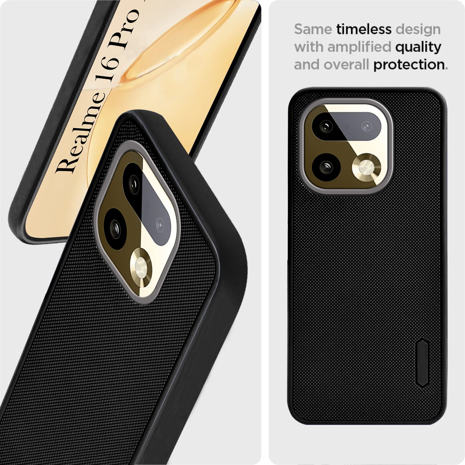 For Realme 16 Pro Plus 5G Back Cover Case Rubberised (Textured Grip Design | Micro-Fiber Cloth Inside | Slim and Light Weight | Soft Touch and Feel)