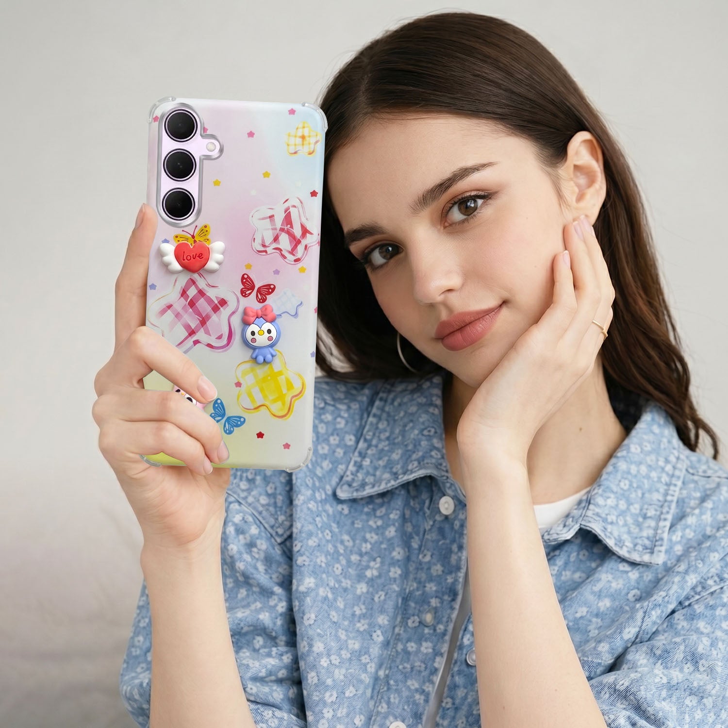 For Samsung Galaxy A35 5G Back Cover Case (3D Cute Cartoons | Hard Back Side Soft | Matte Premium Finish | HD Printing)