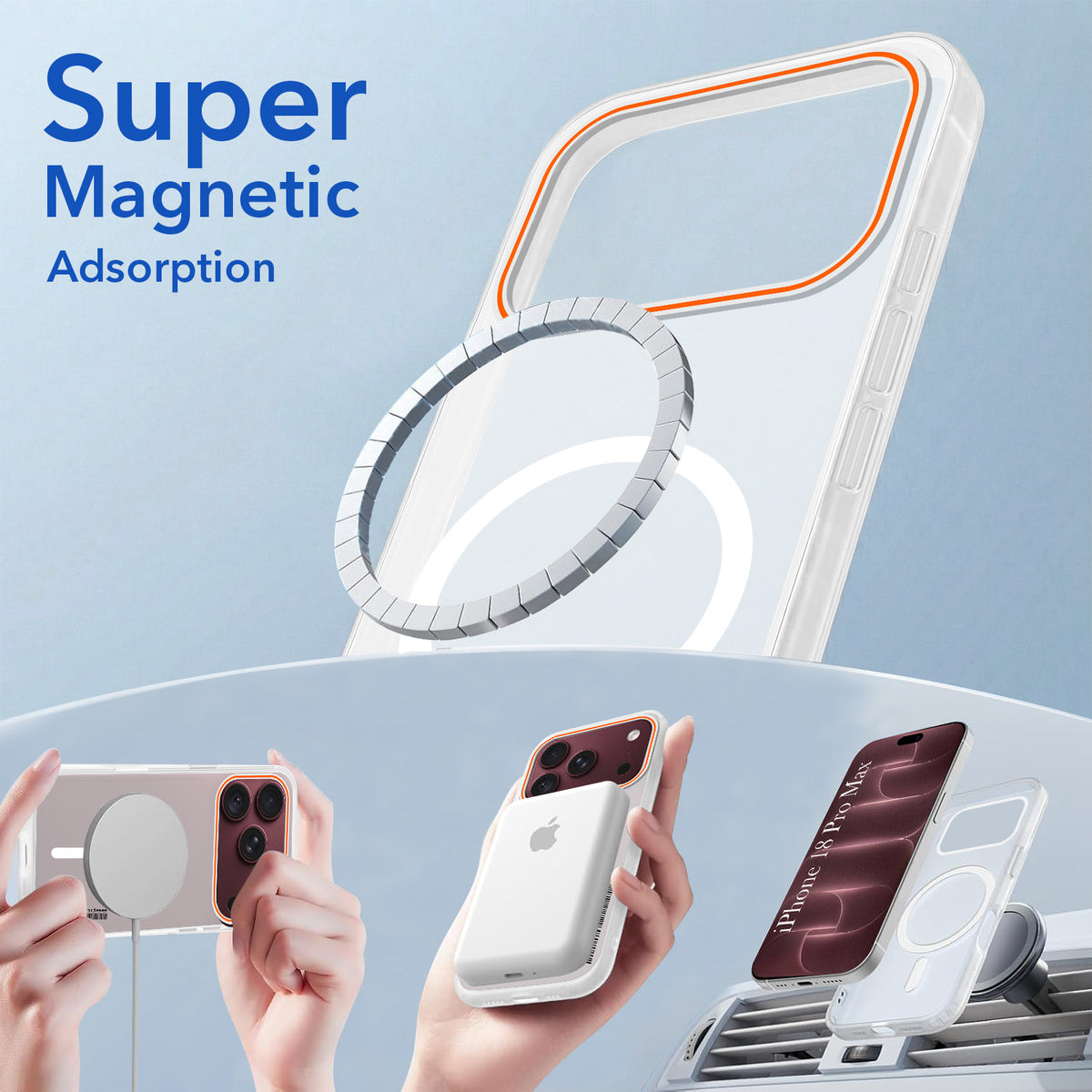 For Apple iPhone 18 Pro Max Back Cover Case (Soft Touch | Camera Bump Protection | MagSafe Compatible | Matte Finish)