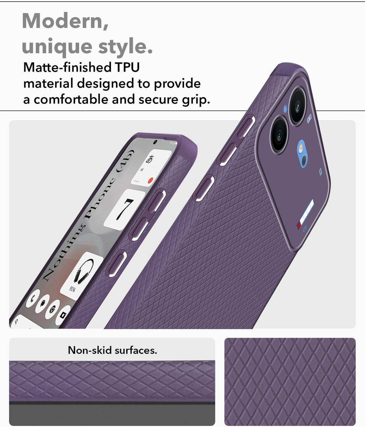 For Nothing Phone 4B 5G Back Cover Case Liquid Silicone (Camera Protection | Side Grip Texture | Soft and Flexible)