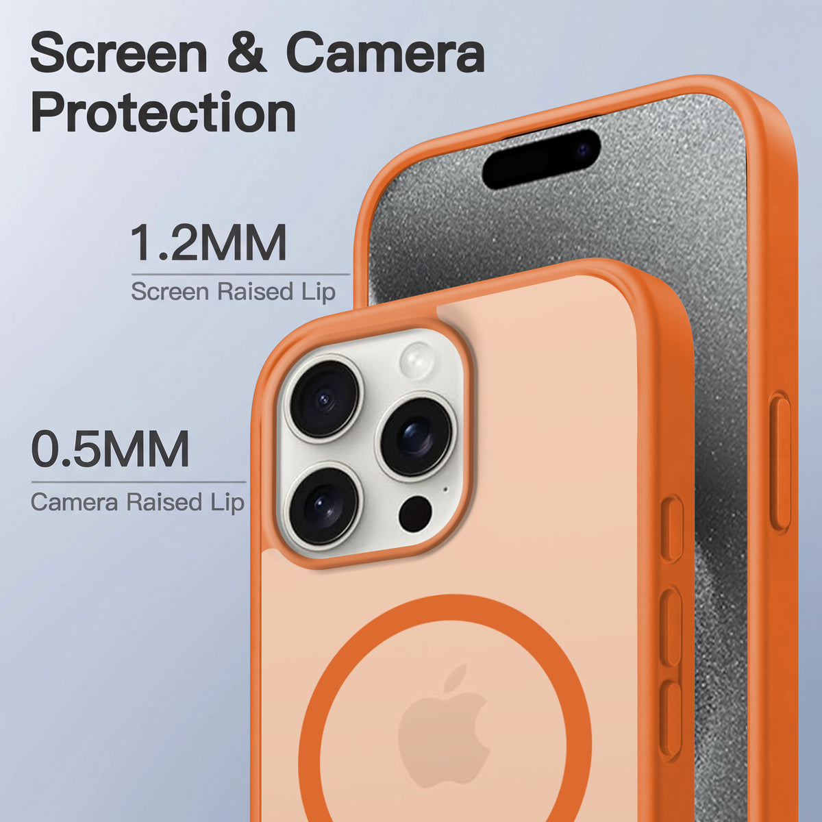 For Apple iPhone 15 Pro Matte Finish Back Case Cover (MagSafe Compatible | Translucent Soft Touch | Slim and Unbreakable)