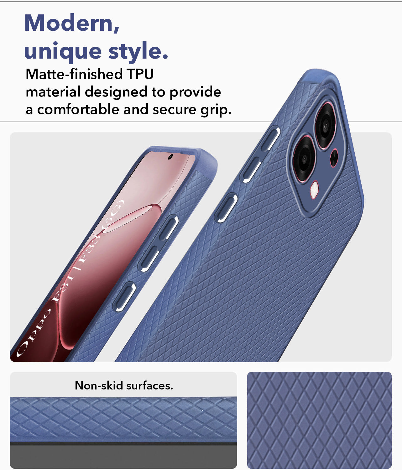 For Oppo F31 5G | Oppo F33 5G Back Cover Case Liquid Silicone (Camera Protection | Side Grip Texture | Soft and Flexible)