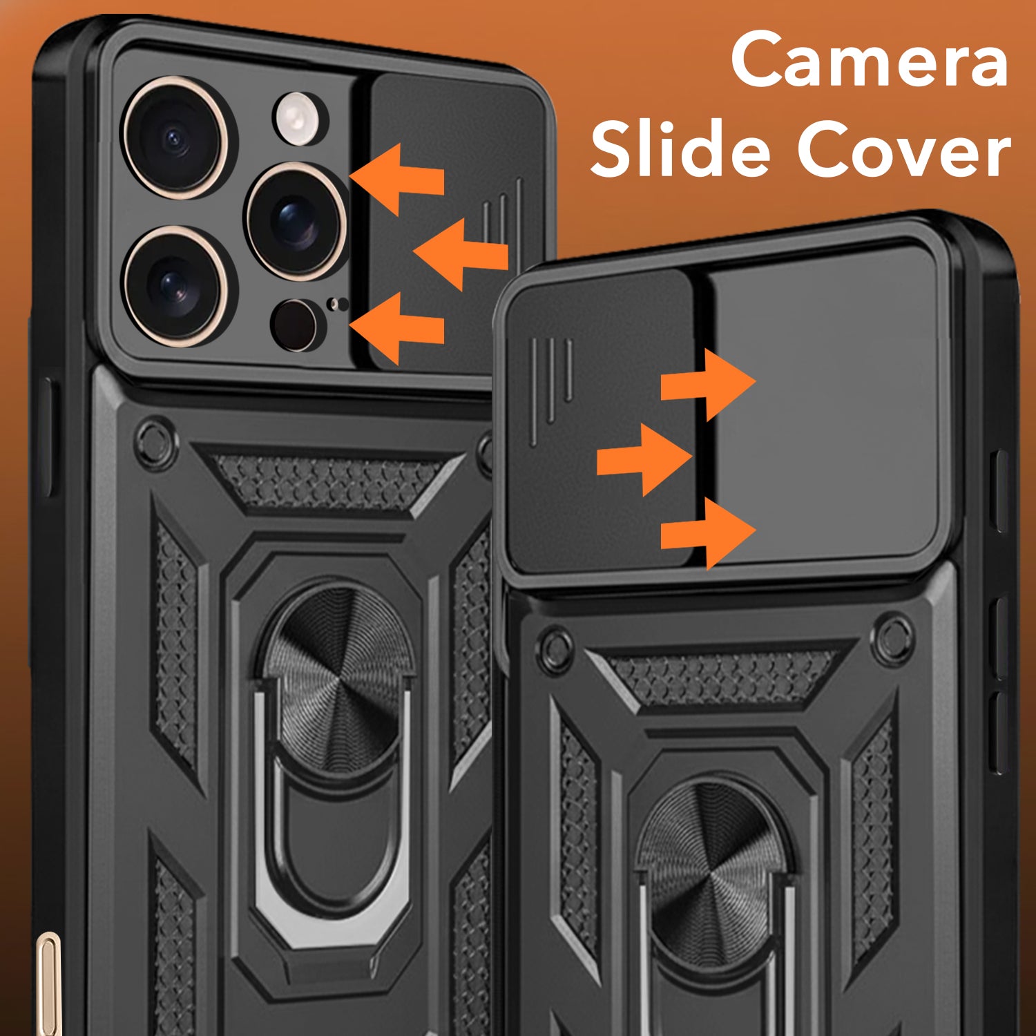 For Apple iPhone 16 Pro Max Back Cover Case (Hybrid Dual Armor Polycarbonate)