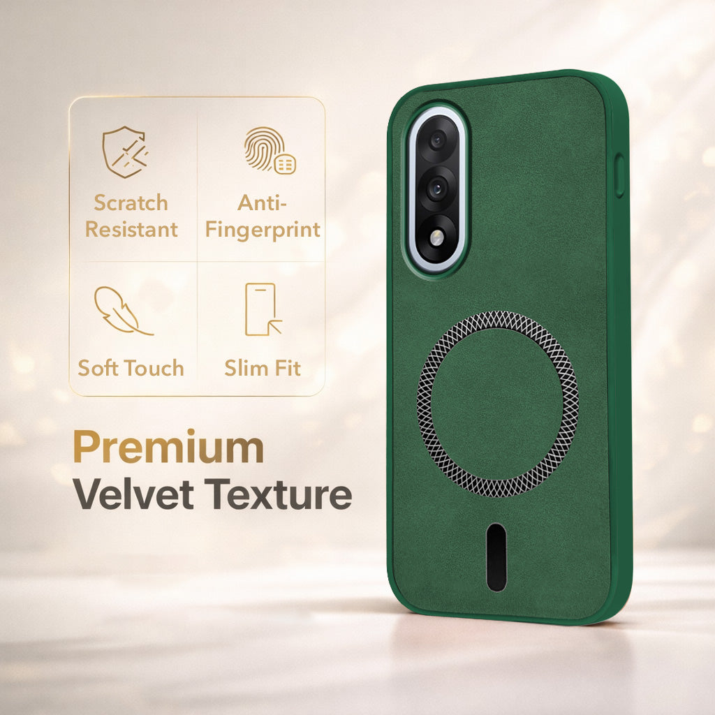 For Oneplus Nord 5 Back Cover Case Leather Finish (MagSafe Compatible Wireless Charging | Soft Touch | Camera Bump Protection)