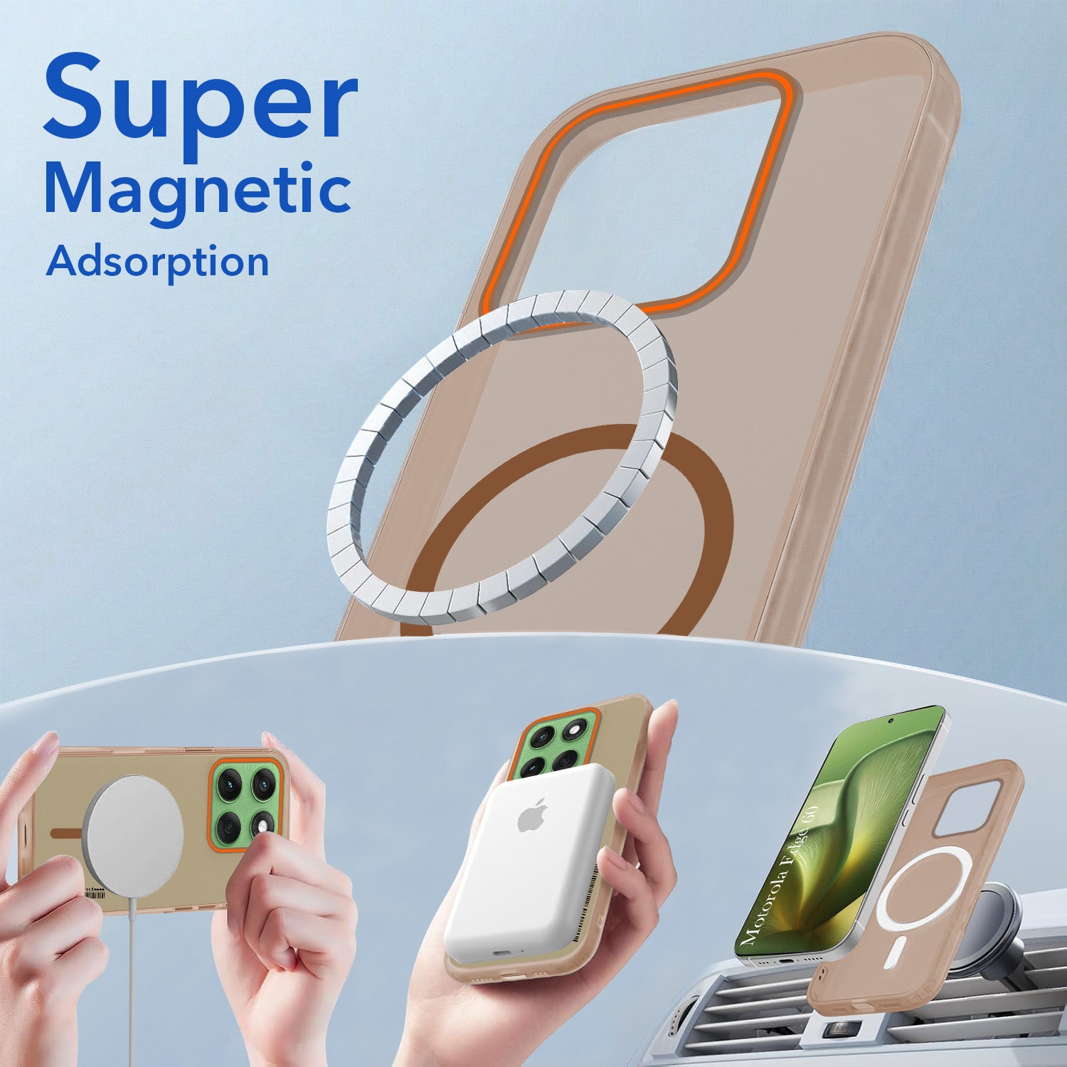 For Motorola Moto Edge 60 Back Cover Case (Soft Touch | Camera Bump Protection | MagSafe Compatible | Matte Finish)