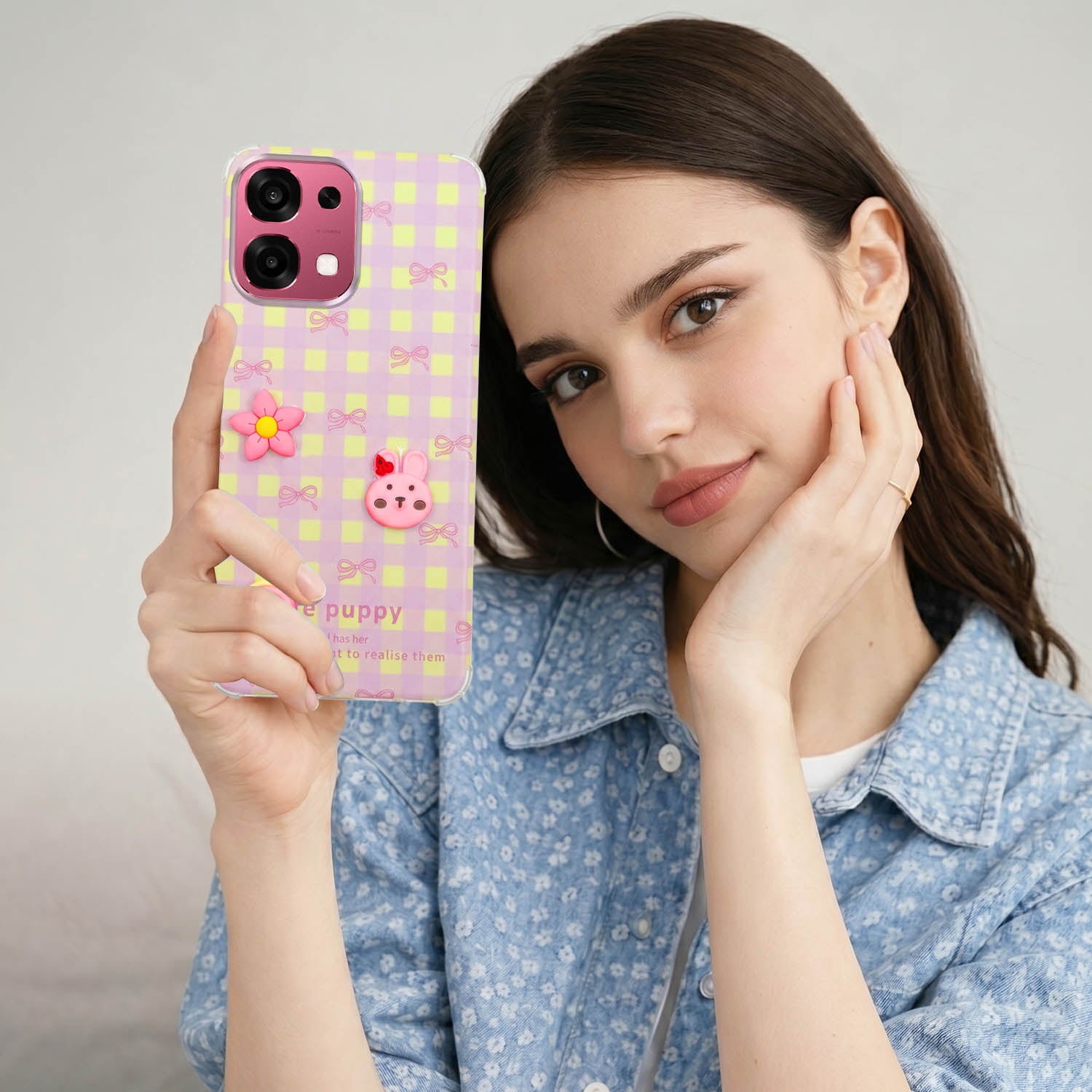 For Oppo F31 5G | Oppo F33 5G Back Cover Case (3D Cute Cartoons | Hard Back Side Soft | Matte Premium Finish | HD Printing)