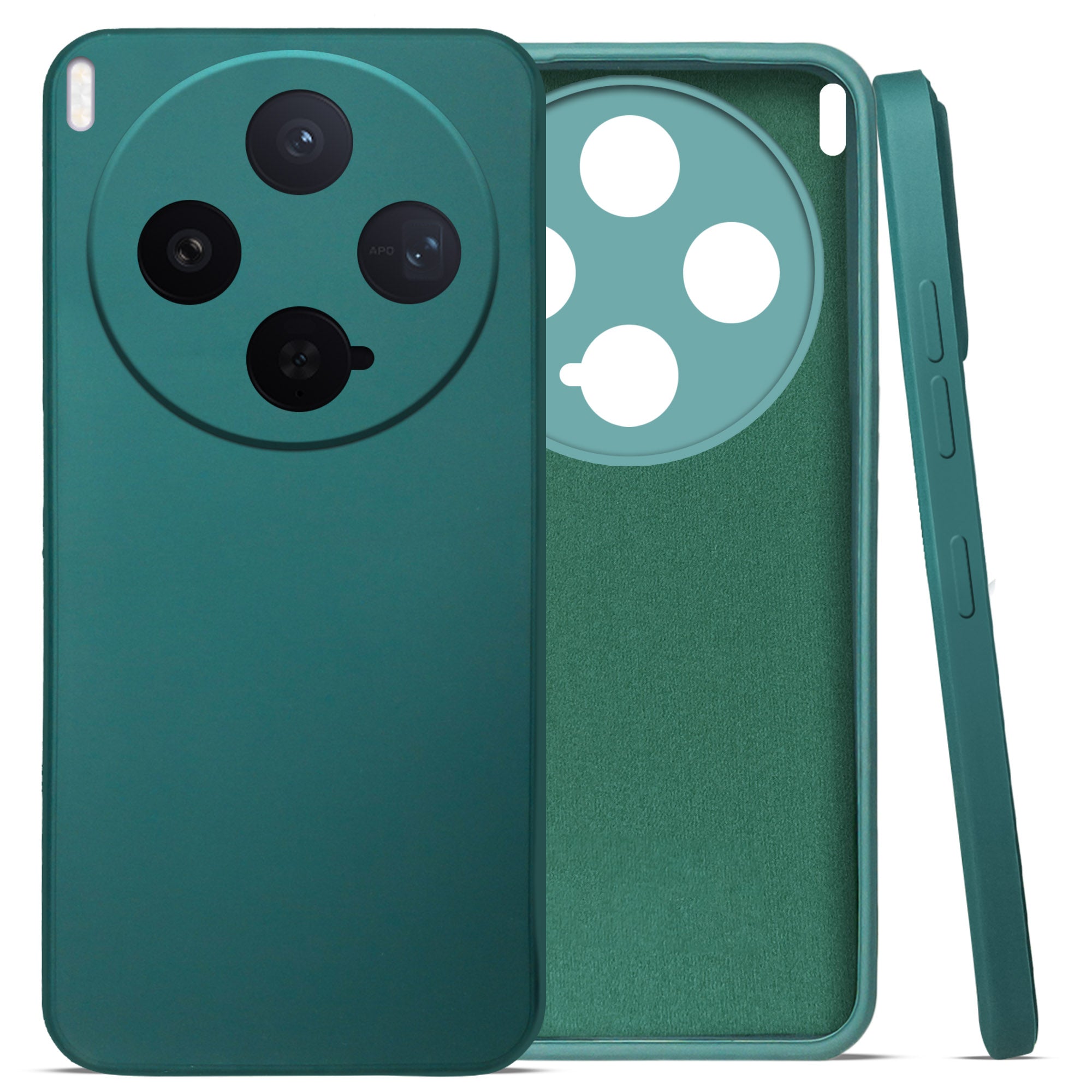 For Vivo X300 5G Back Cover Case (Matte Finish Silicone with Inside Fiber cloth)
