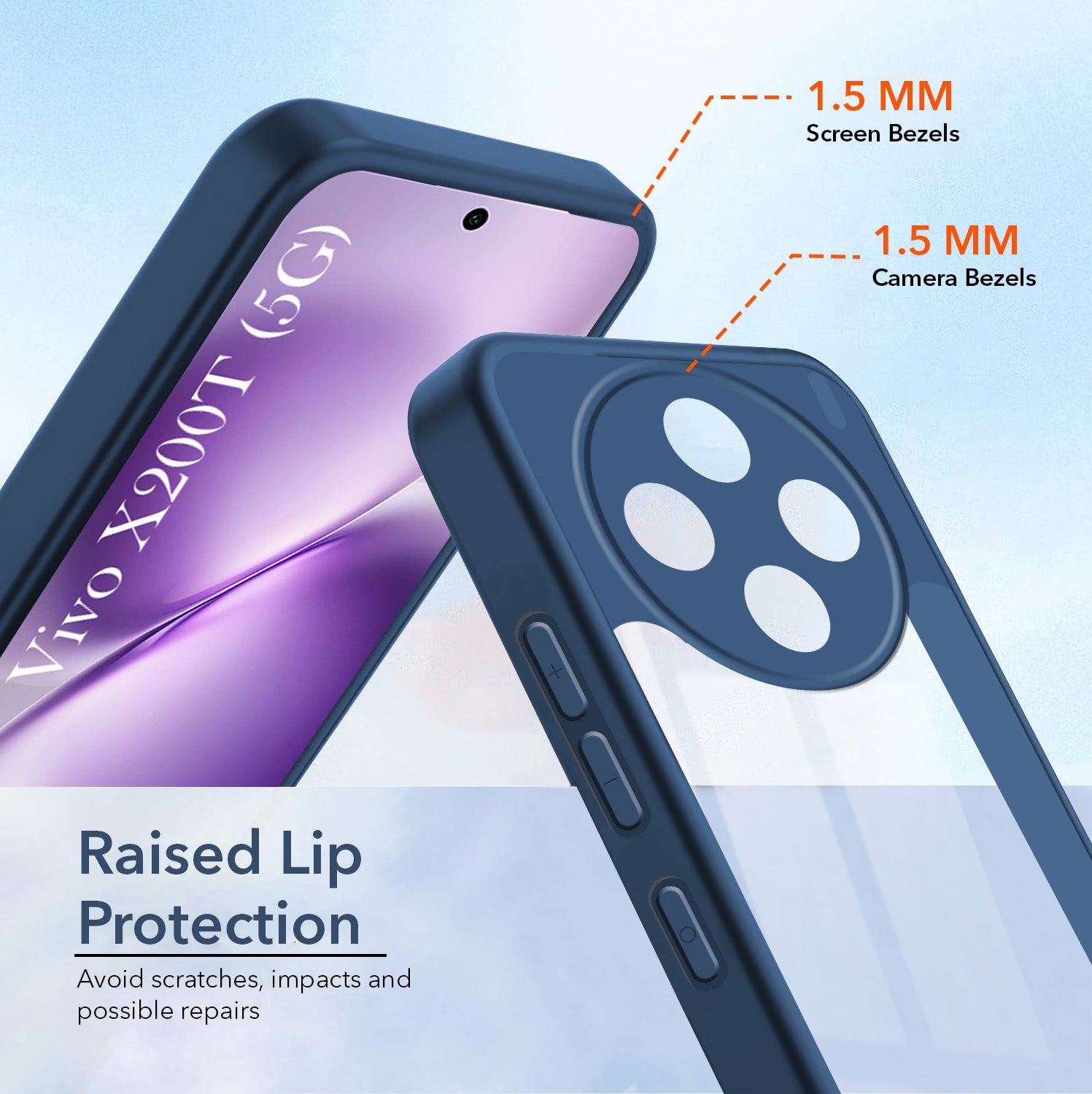 For Vivo X200T Back Cover Case Ultra-Hybrid (Lifetime Anti Yellow | Anti Scratch | Crystal Clear Shockproof)