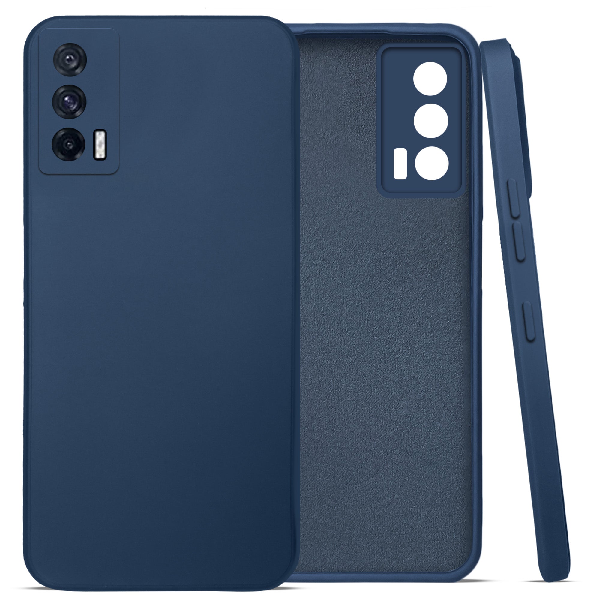 For Vivo iQOO 7 5G Back Cover Case (Matte Finish Silicone with Inside Fiber cloth)