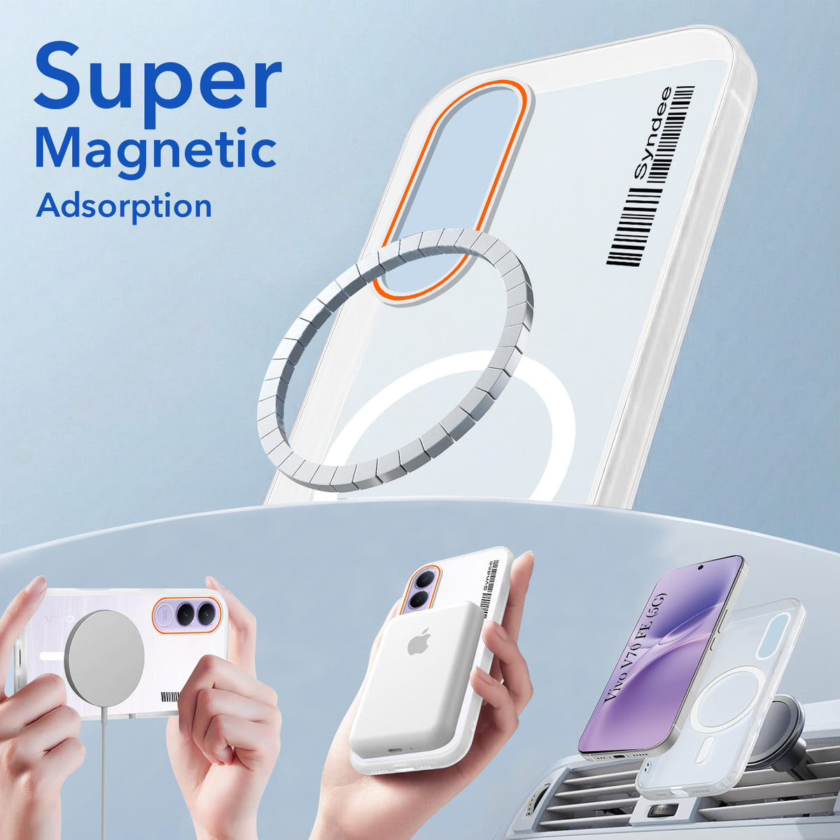 For Vivo V70 FE 5G Back Cover Case (Soft Touch | Camera Bump Protection | MagSafe Compatible | Matte Finish)