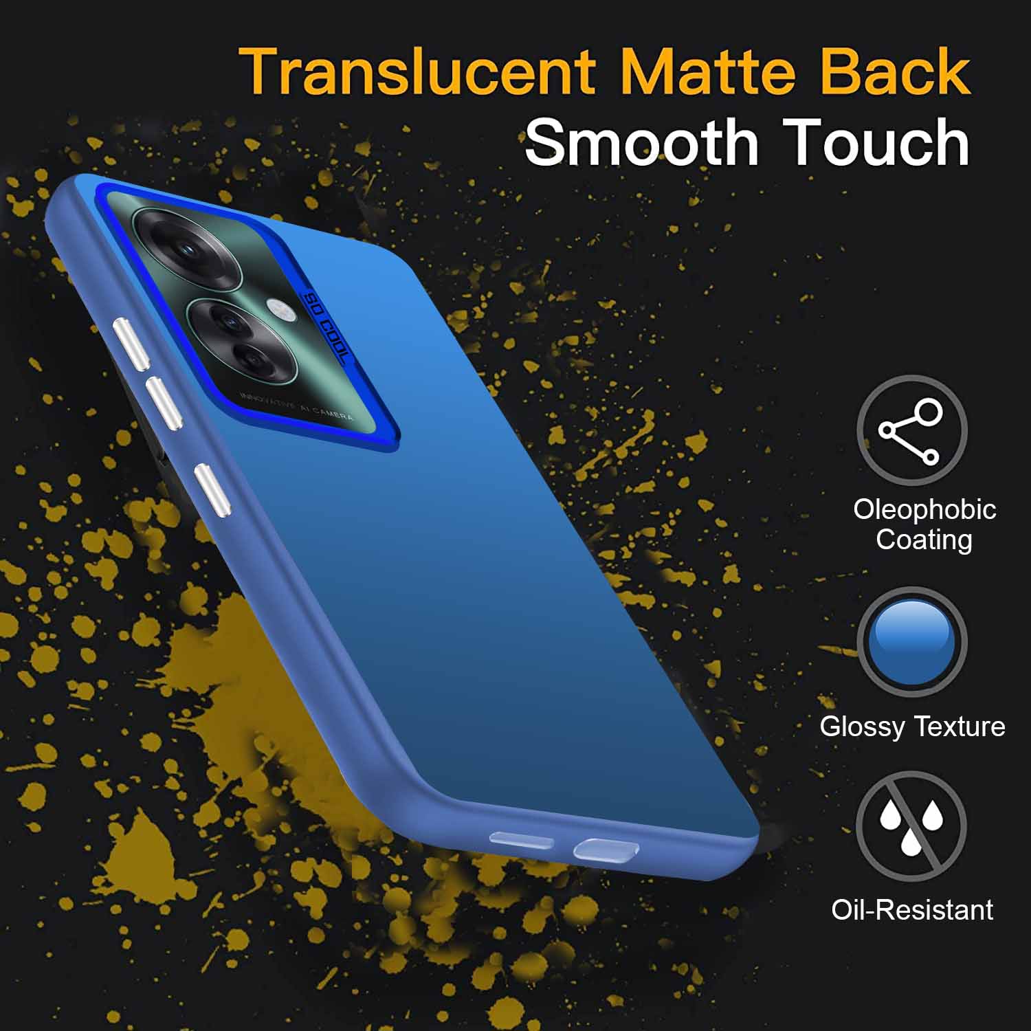 For Oppo Reno11 F 5G | Oppo Reno 11F 5G Hard Back Cover Case (Velvet Touch | Professional Glossy Finish | Camera Protection Bump)