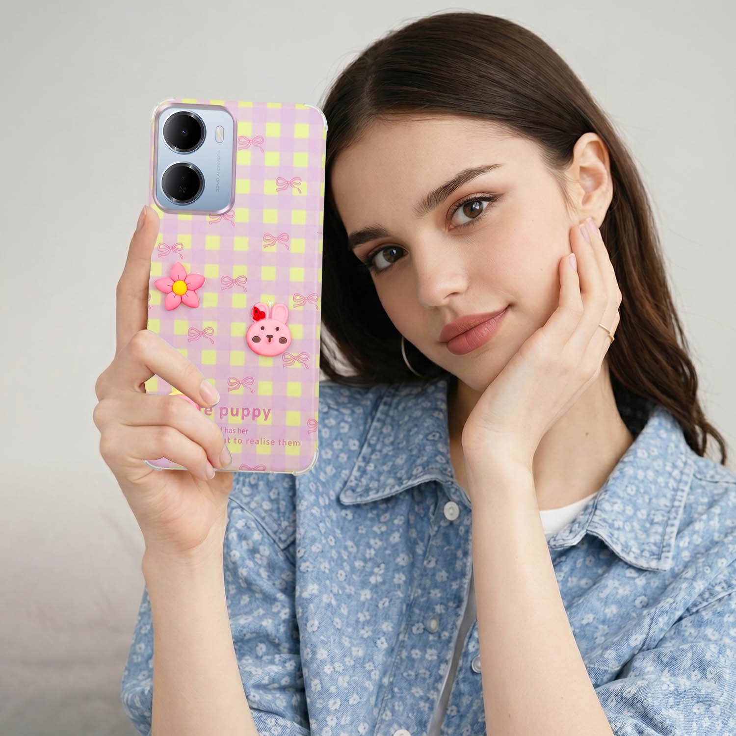 For Redmi 15A 5G Back Cover Case (3D Cute Cartoons | Hard Back Side Soft | Matte Premium Finish | HD Printing)
