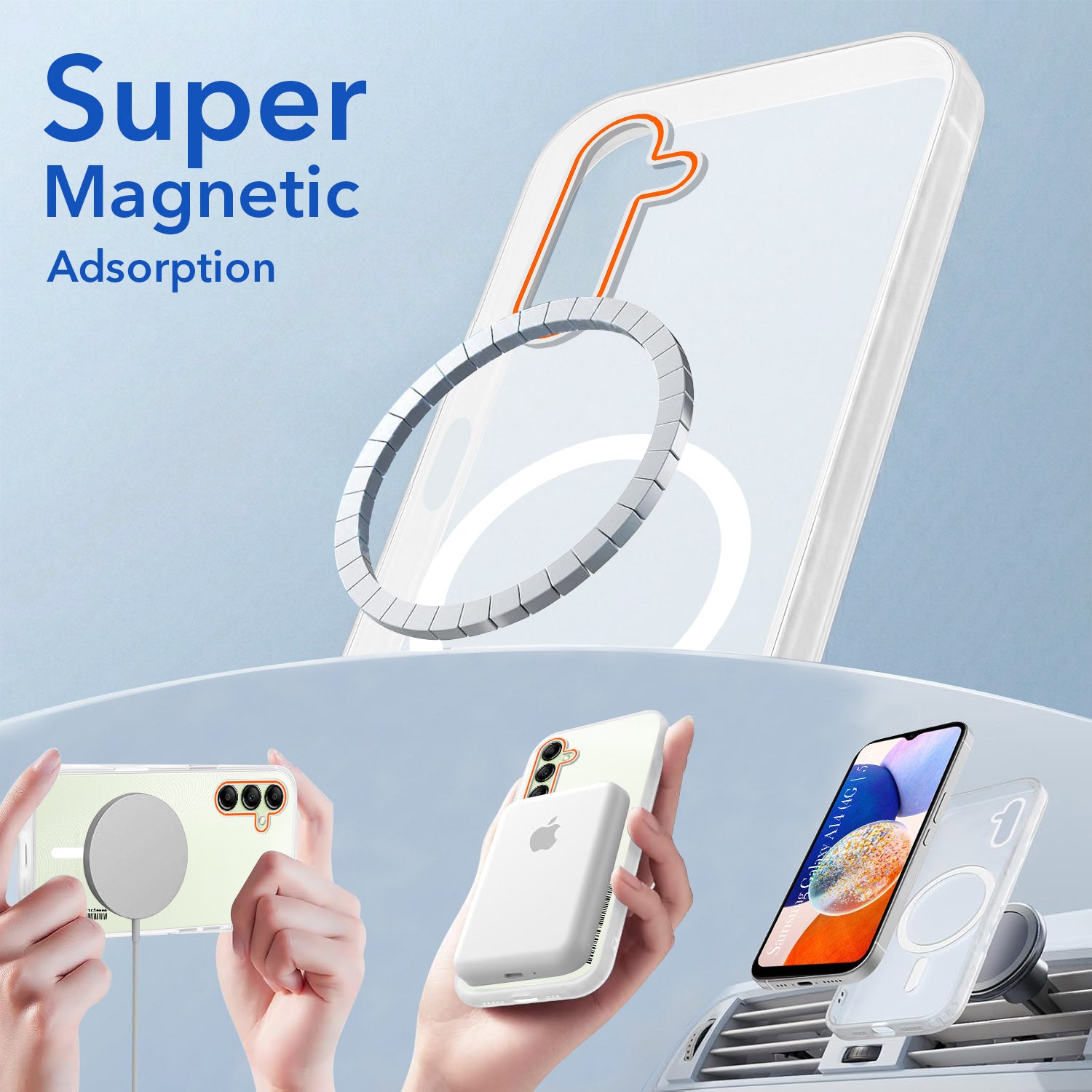 For Samsung Galaxy A14 4G | 5G Back Cover Case (Soft Touch | Camera Bump Protection | MagSafe Compatible | Matte Finish)