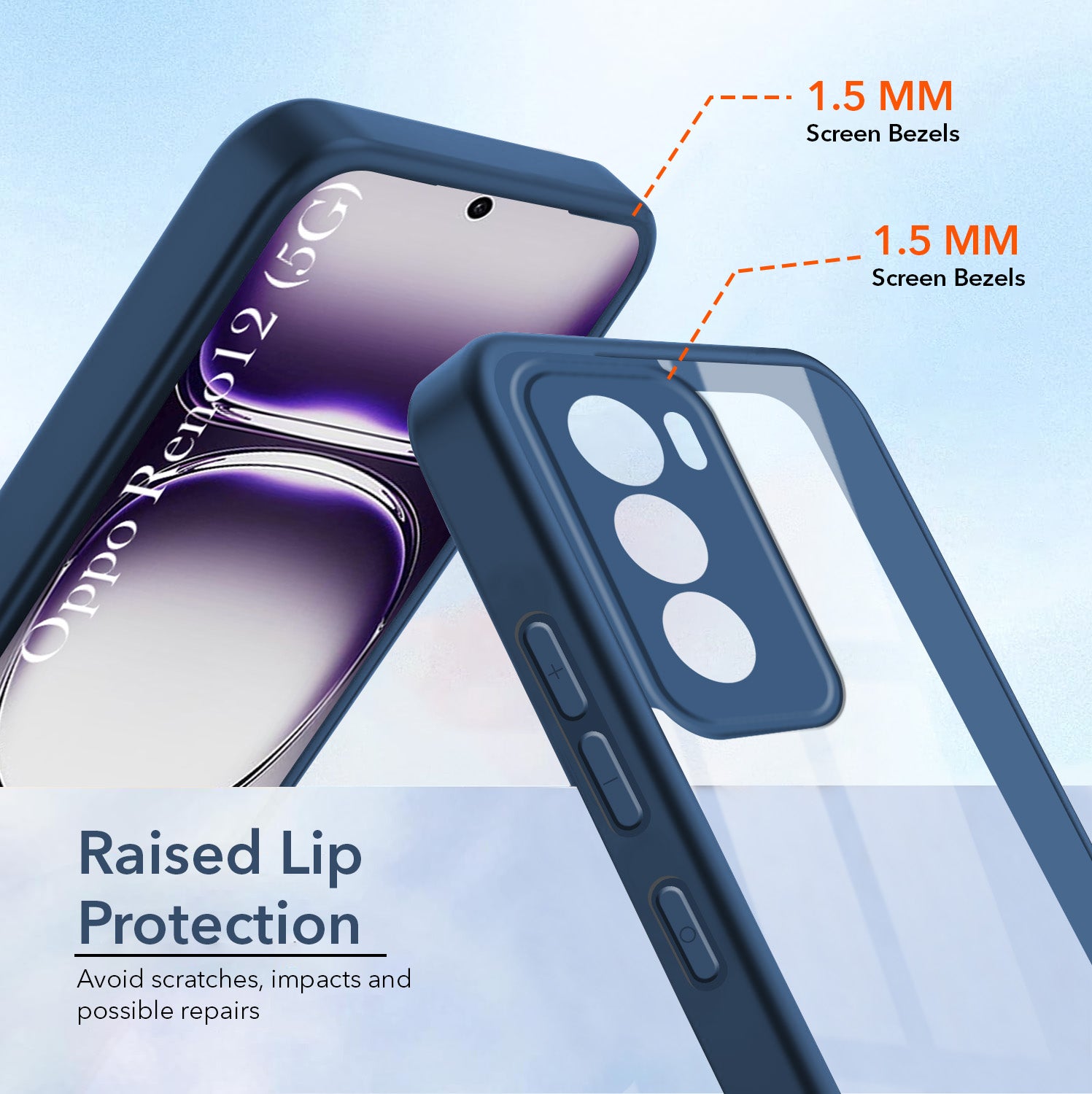 For Oppo Reno12 5G | Oppo Reno 12 5G Back Cover Case (Lifetime Anti Yellow | Anti Scratch | Crystal Clear Shockproof)