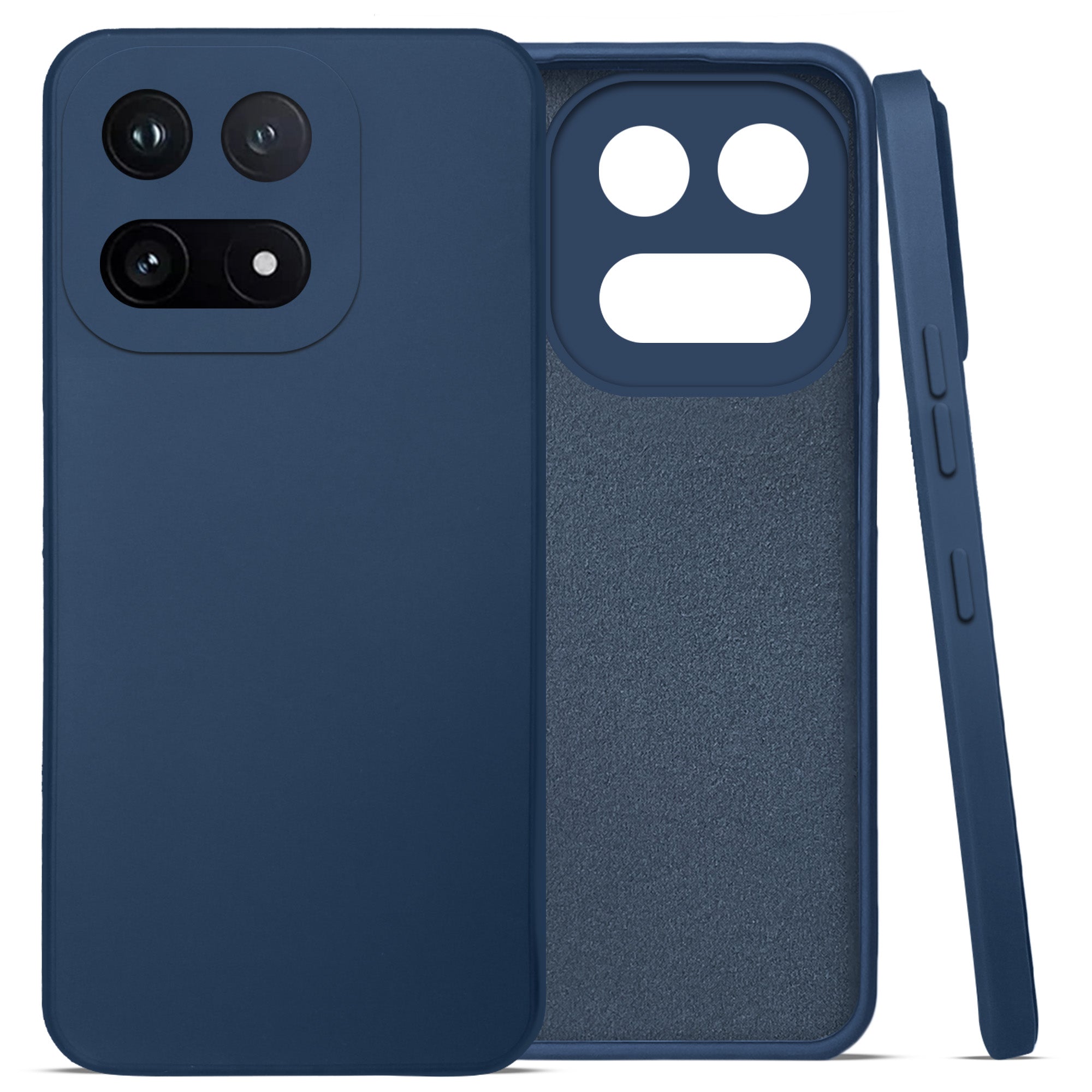 For Vivo iQOO 15 5G Back Cover Case (Matte Finish Silicone with Inside Fiber cloth)