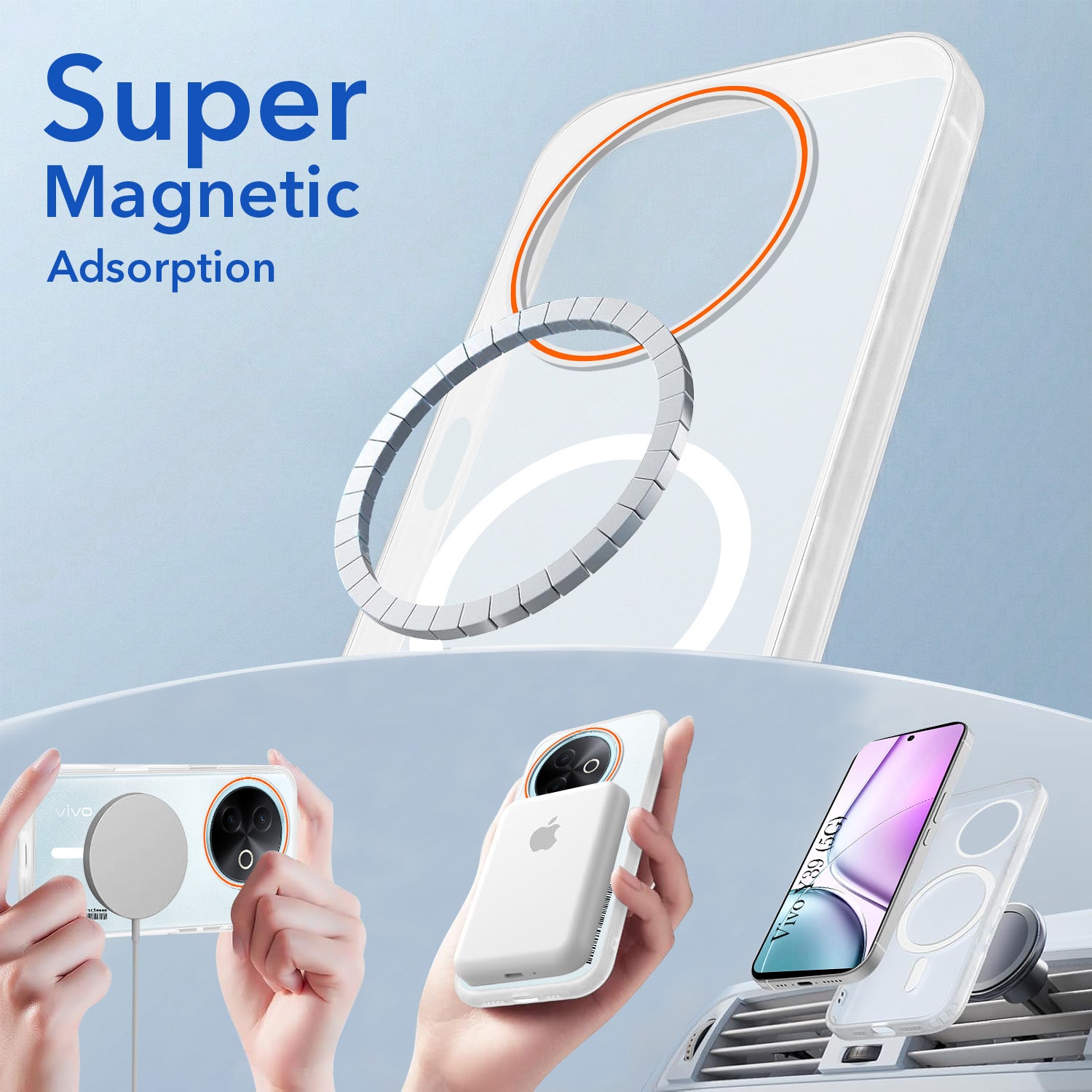 For Vivo Y39 Back Cover Case (Soft Touch | Camera Bump Protection | MagSafe Compatible | Matte Finish)