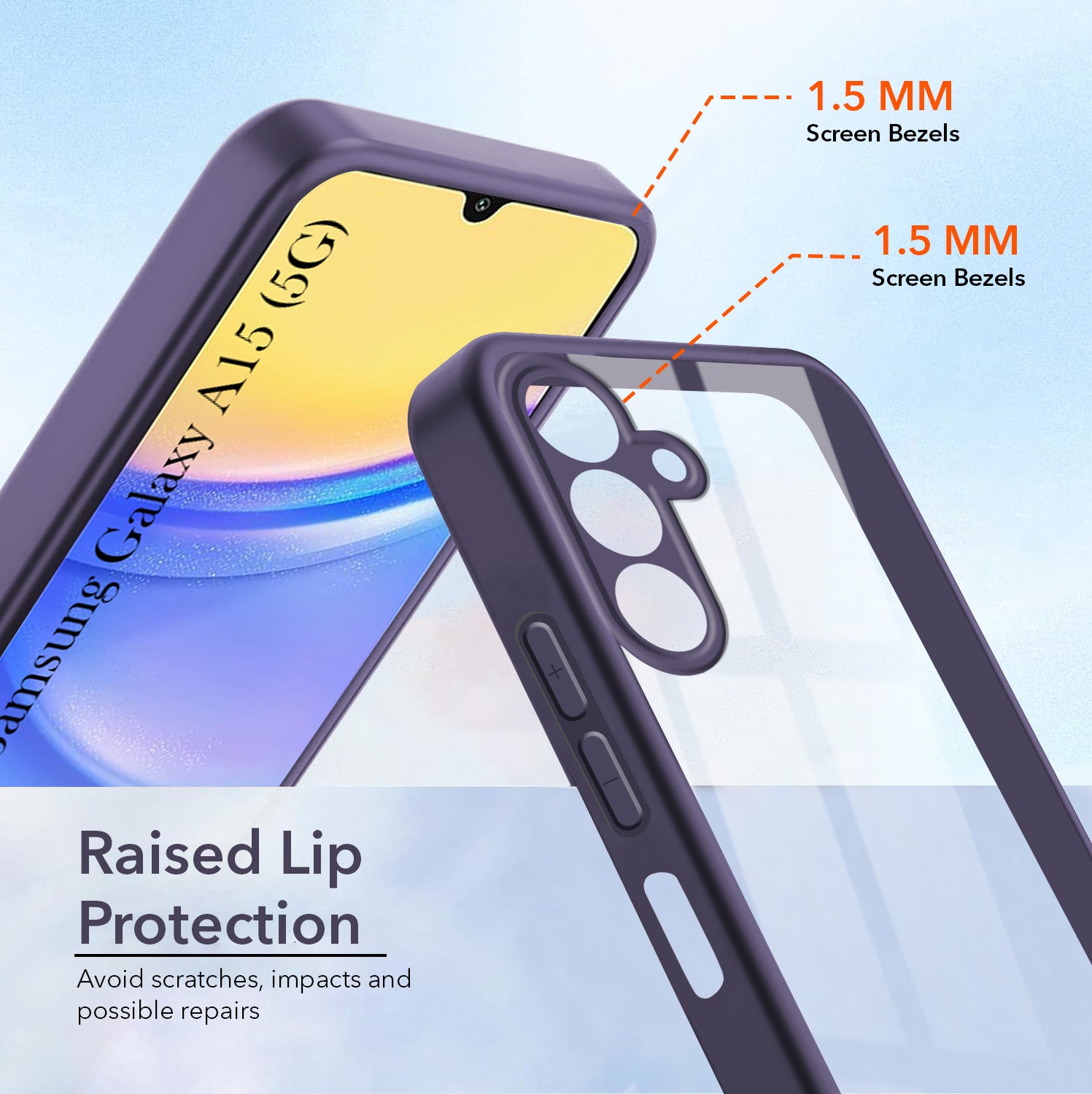 For Samsung Galaxy A15 5G Back Cover Case Ultra-Hybrid (Lifetime Anti Yellow | Anti Scratch | Crystal Clear Shockproof)