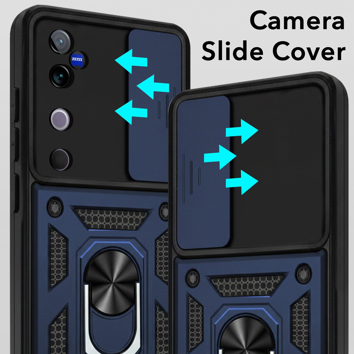 For Vivo V40 | Vivo V40 Pro 5G Back Cover Case (Hybrid Dual Armor Polycarbonate)