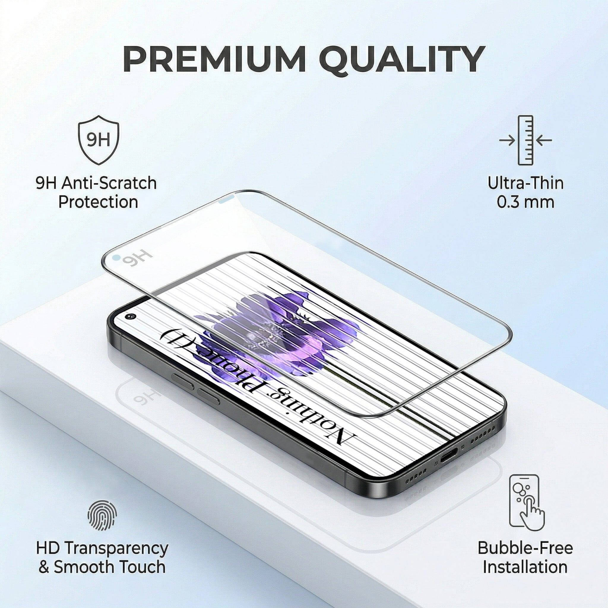 For Nothing Phone 1 Combo with Back Cover and 9H Tempered Glass (Liquid Silicone | Camera Protection | Oleophobic Coating Screen Glass)