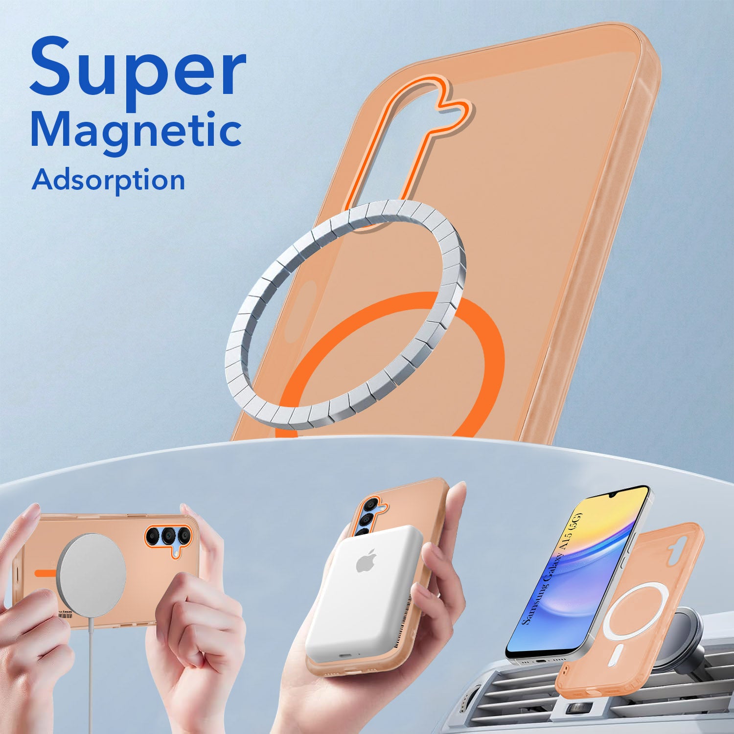 For Samsung Galaxy A15 5G Back Cover Case (Soft Touch | Camera Bump Protection | MagSafe Compatible | Matte Finish)