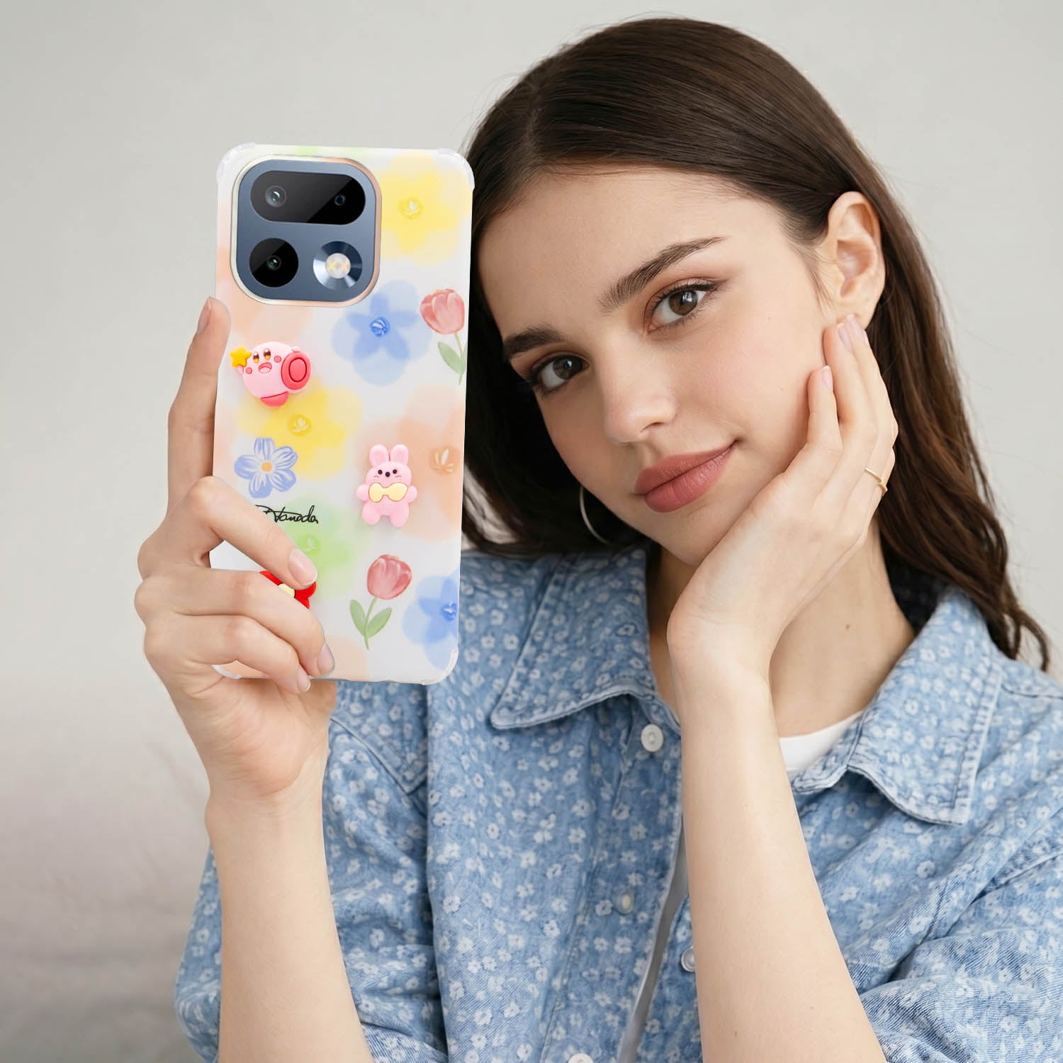 For Realme 16 Pro Back Cover Case (3D Cute Cartoons | Hard Back Side Soft | Matte Premium Finish | HD Printing)