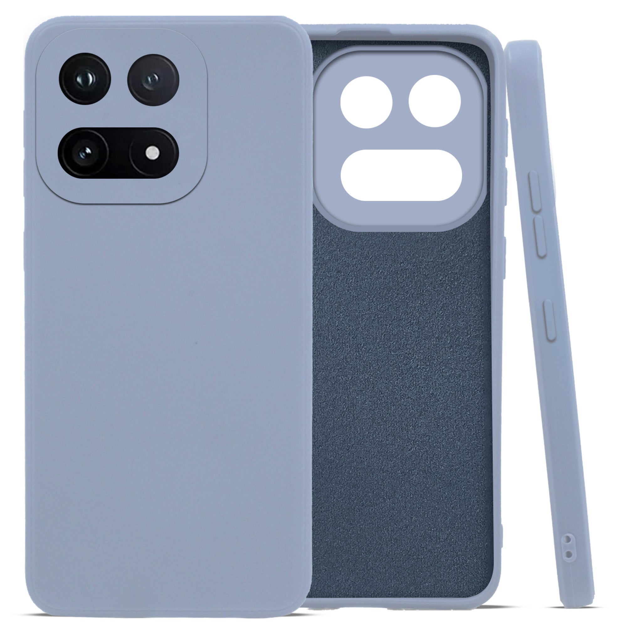 For Vivo iQOO 15 5G Back Cover Case (Matte Finish Silicone with Inside Fiber cloth)
