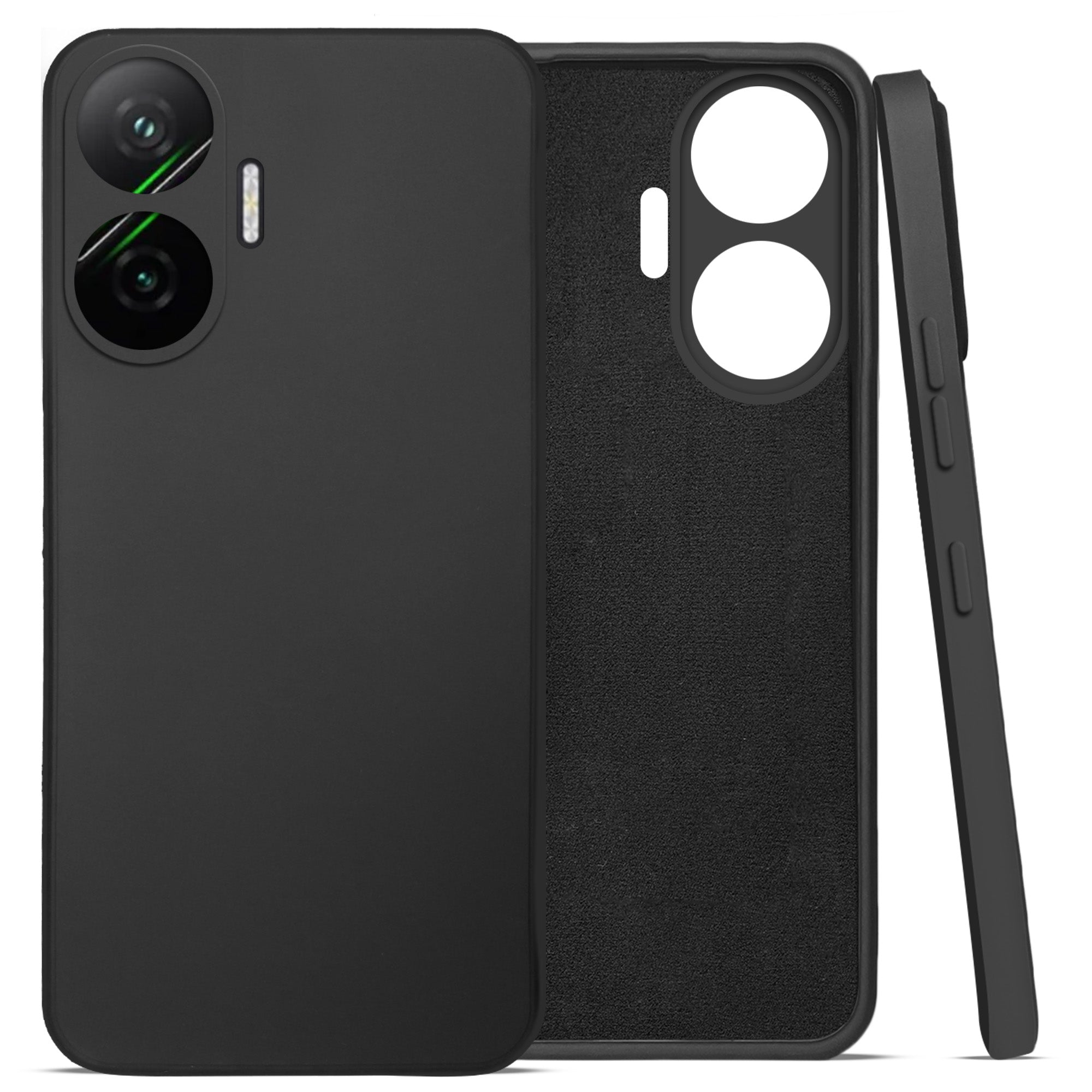 For Xiaomi Poco F7 5G Back Cover Case (Matte Finish Silicone with Inside Fiber cloth)