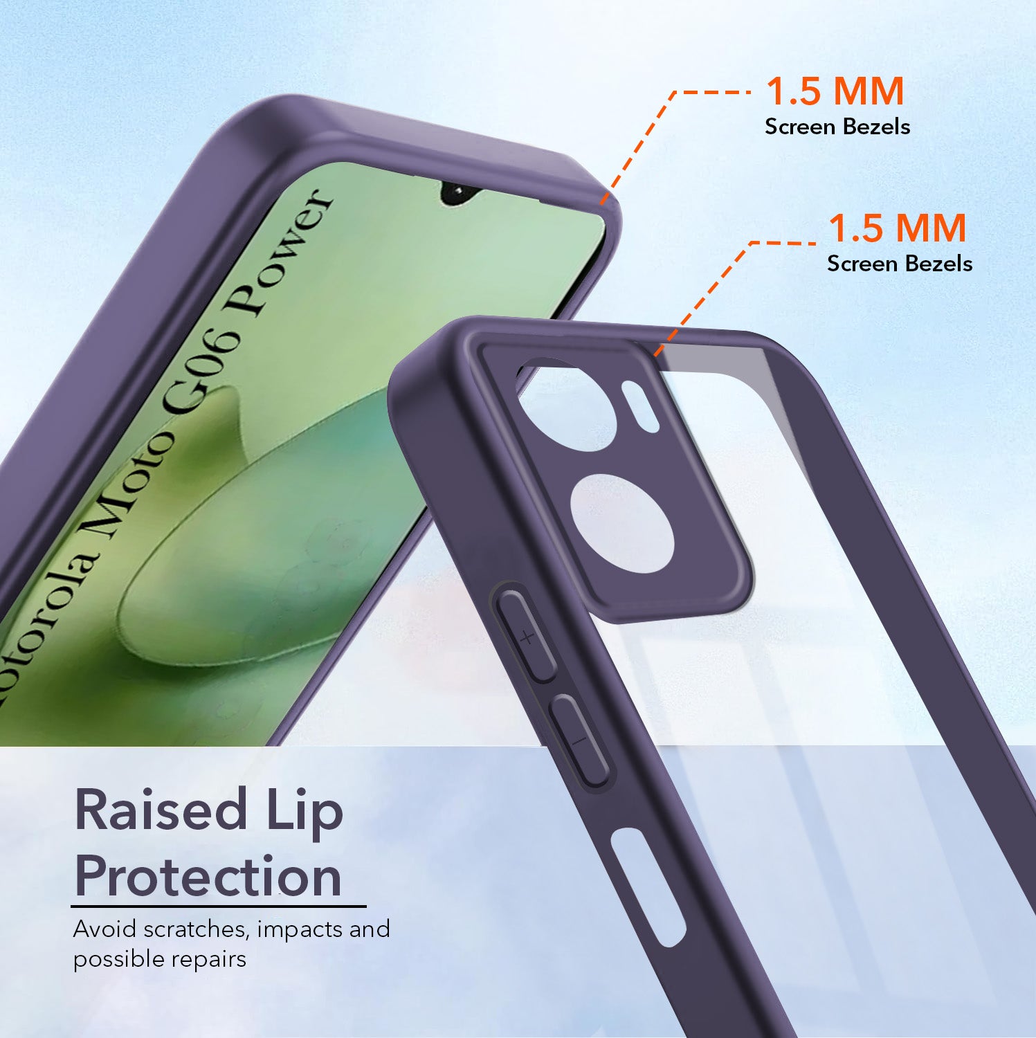 For Motorola Moto G06 Power Back Cover Case Ultra-Hybrid(Lifetime Anti Yellow | Anti Scratch | Crystal Clear Shockproof)