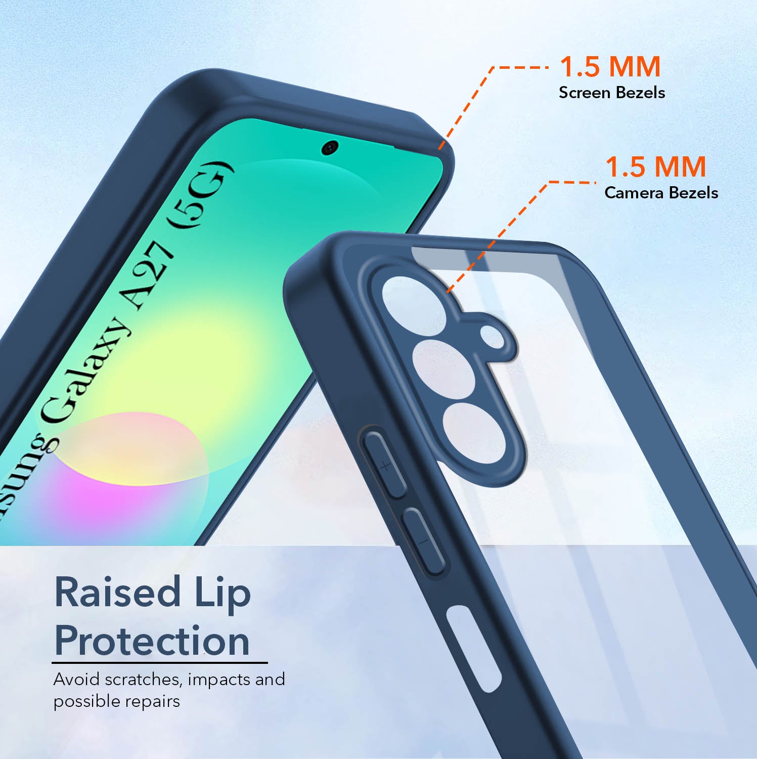 For Samsung Galaxy A27 5G | Samsung Galaxy M47 5G Back Cover Case Ultra-Hybrid (Lifetime Anti Yellow | Anti Scratch | Crystal Clear Shockproof)