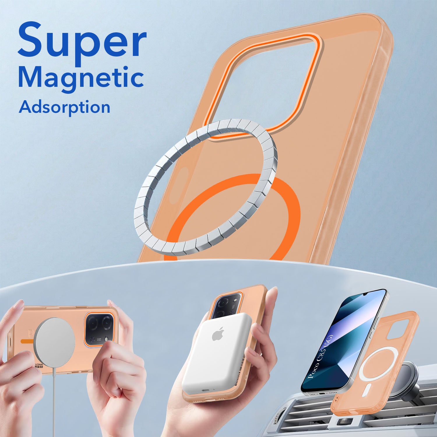 For Poco C85 5G Back Cover Case (Soft Touch | Camera Bump Protection | MagSafe Compatible | Matte Finish)