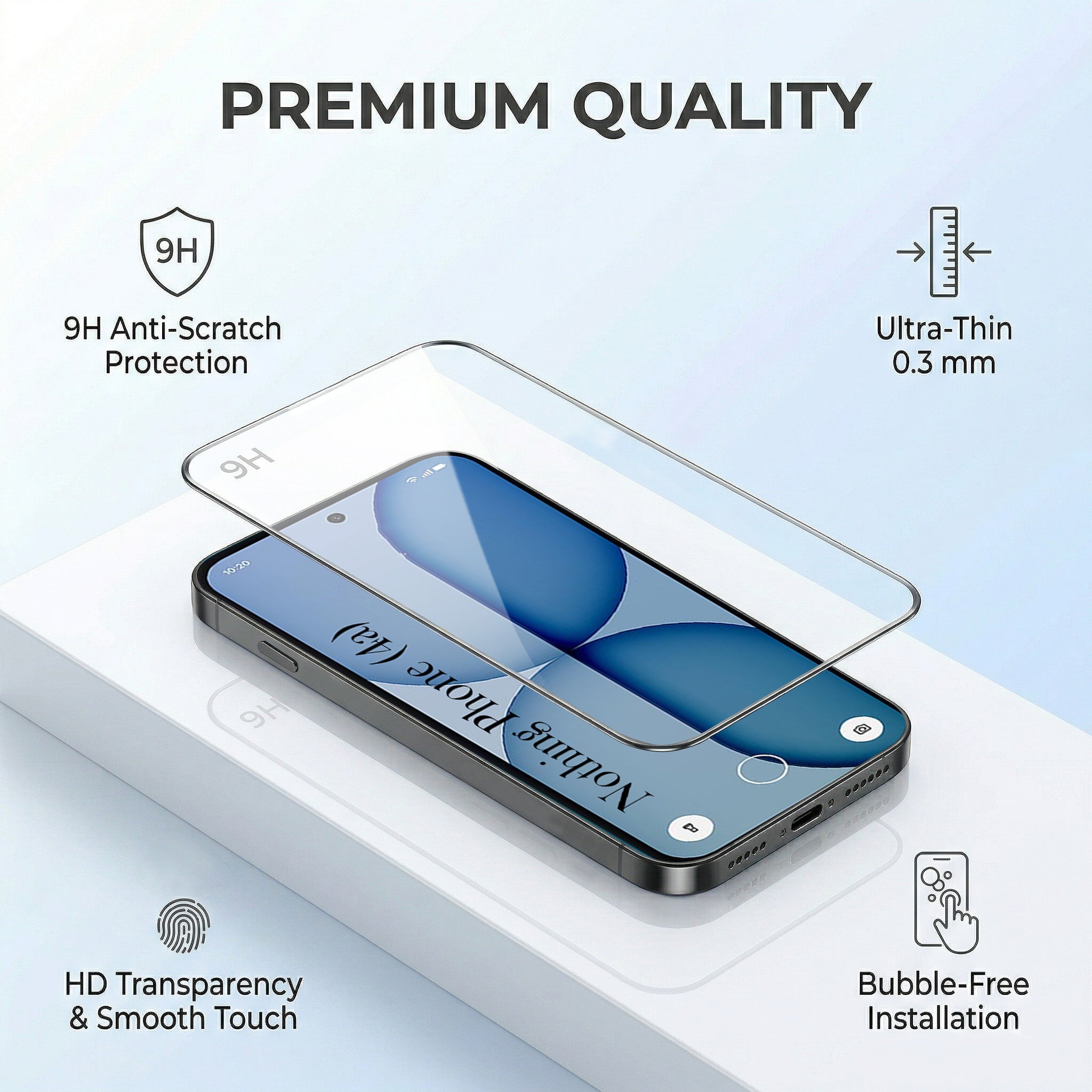 For Nothing Phone 4A 5G Combo with Back Cover and 9H Tempered Glass (Liquid Silicone | Camera Protection | Oleophobic Coating Screen Glass)