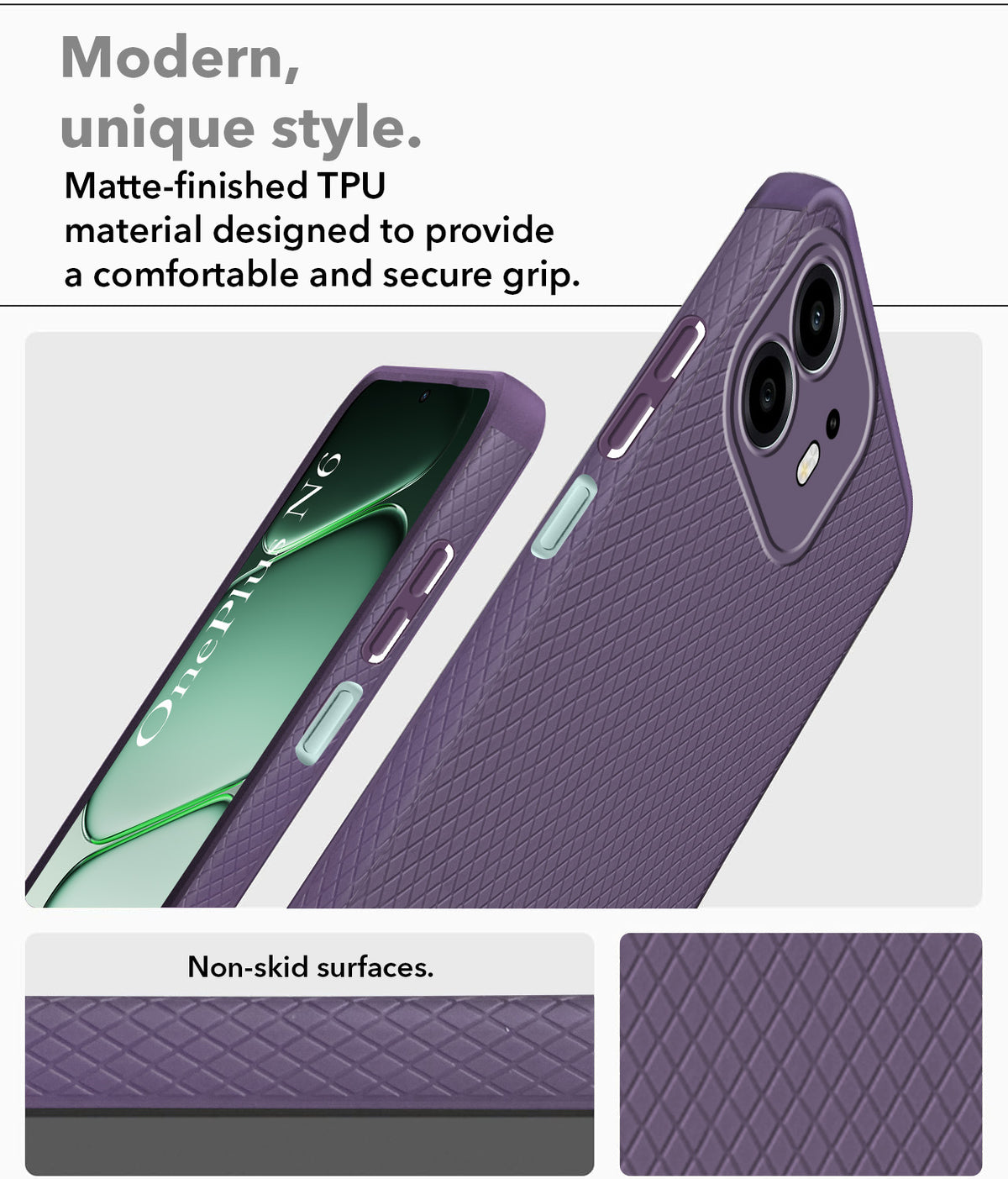 For OnePlus N6 Back Cover Case Liquid Silicone (Camera Protection | Side Grip Texture | Soft and Flexible)