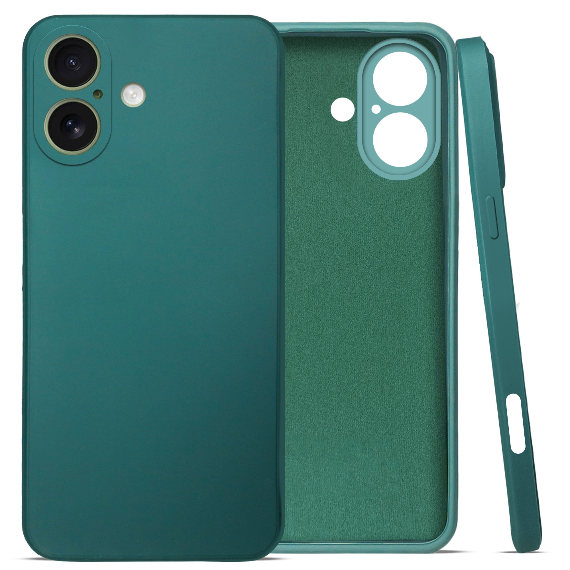 For Apple iPhone 17 Back Cover Case (Matte Finish Silicone with Inside Fiber Cloth)