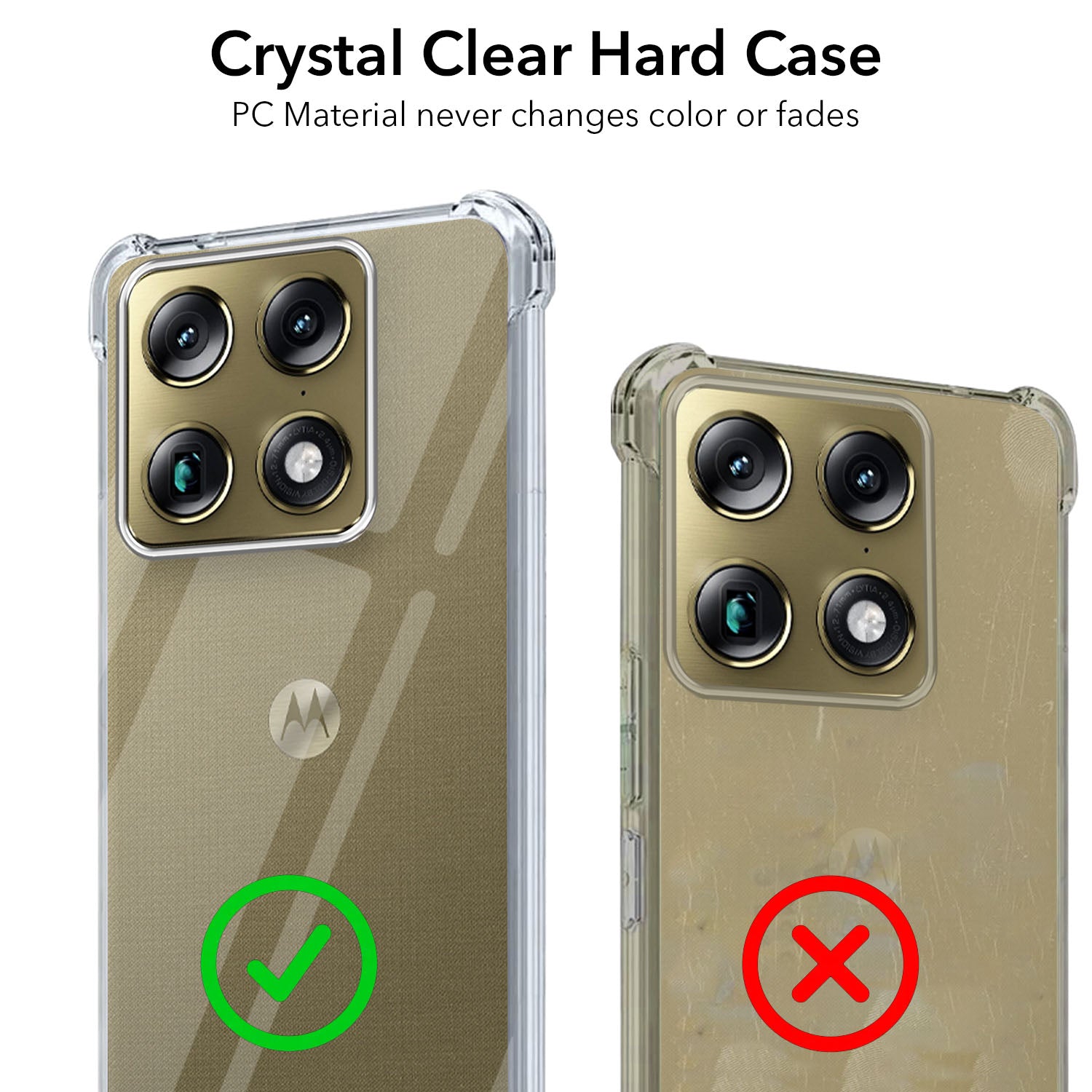 For Motorola Moto Signature 5G Back Cover Shockproof Crystal-Clear (Drop & Camera Protection | Hard Polycarbonate)